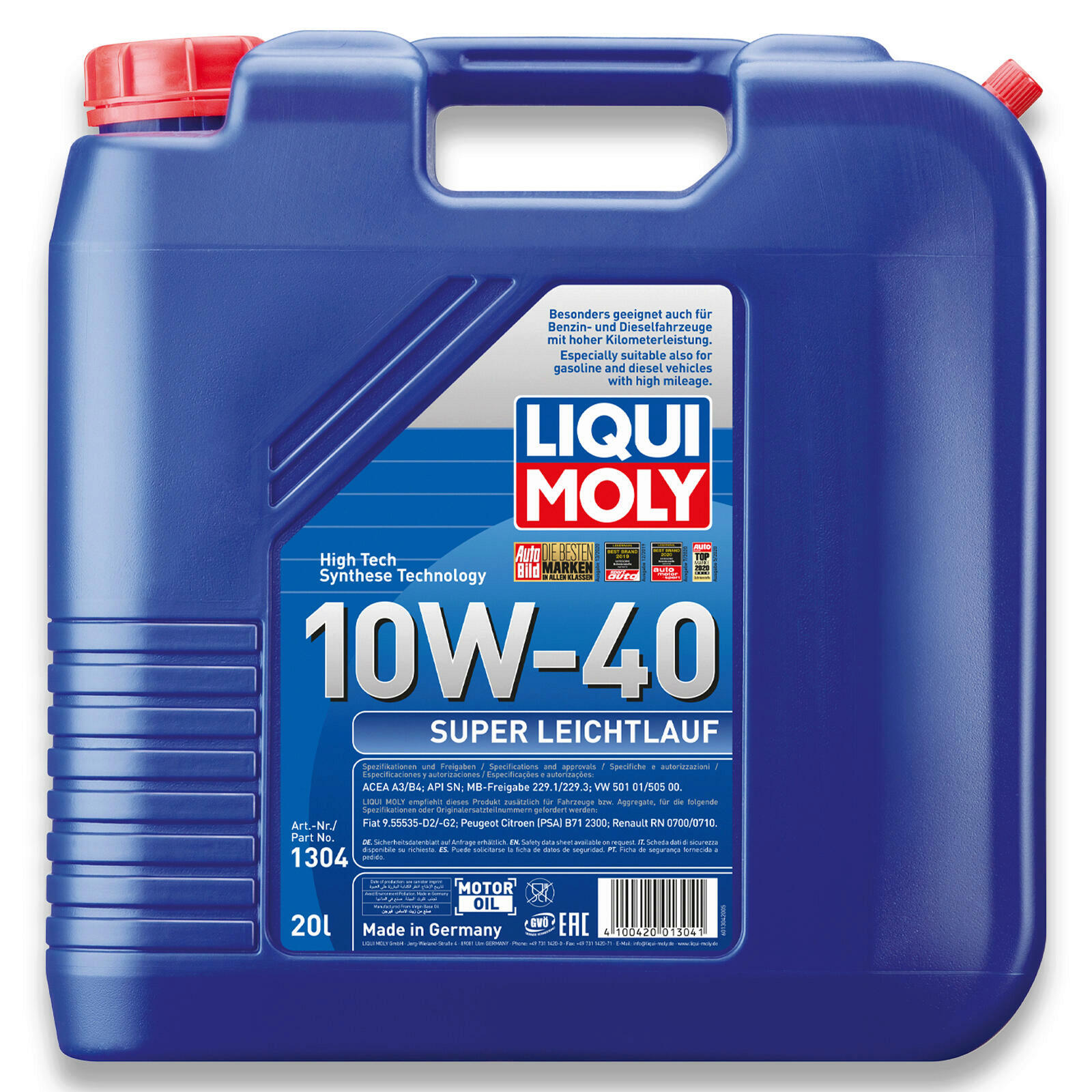 Liqui Moly Leichtlaufmotoren&ouml;l 10W-40 20L 1304