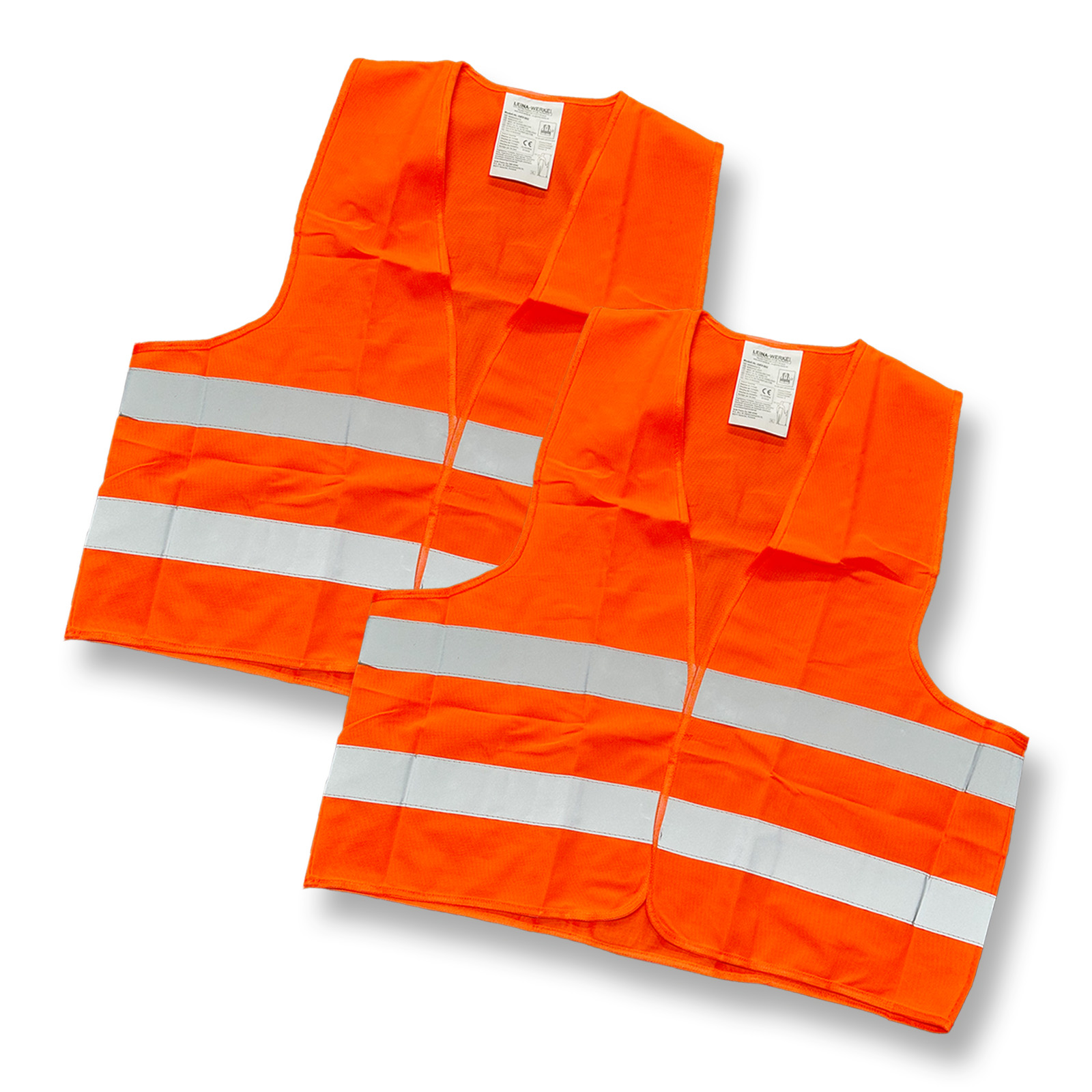 2x Warnweste Orange
