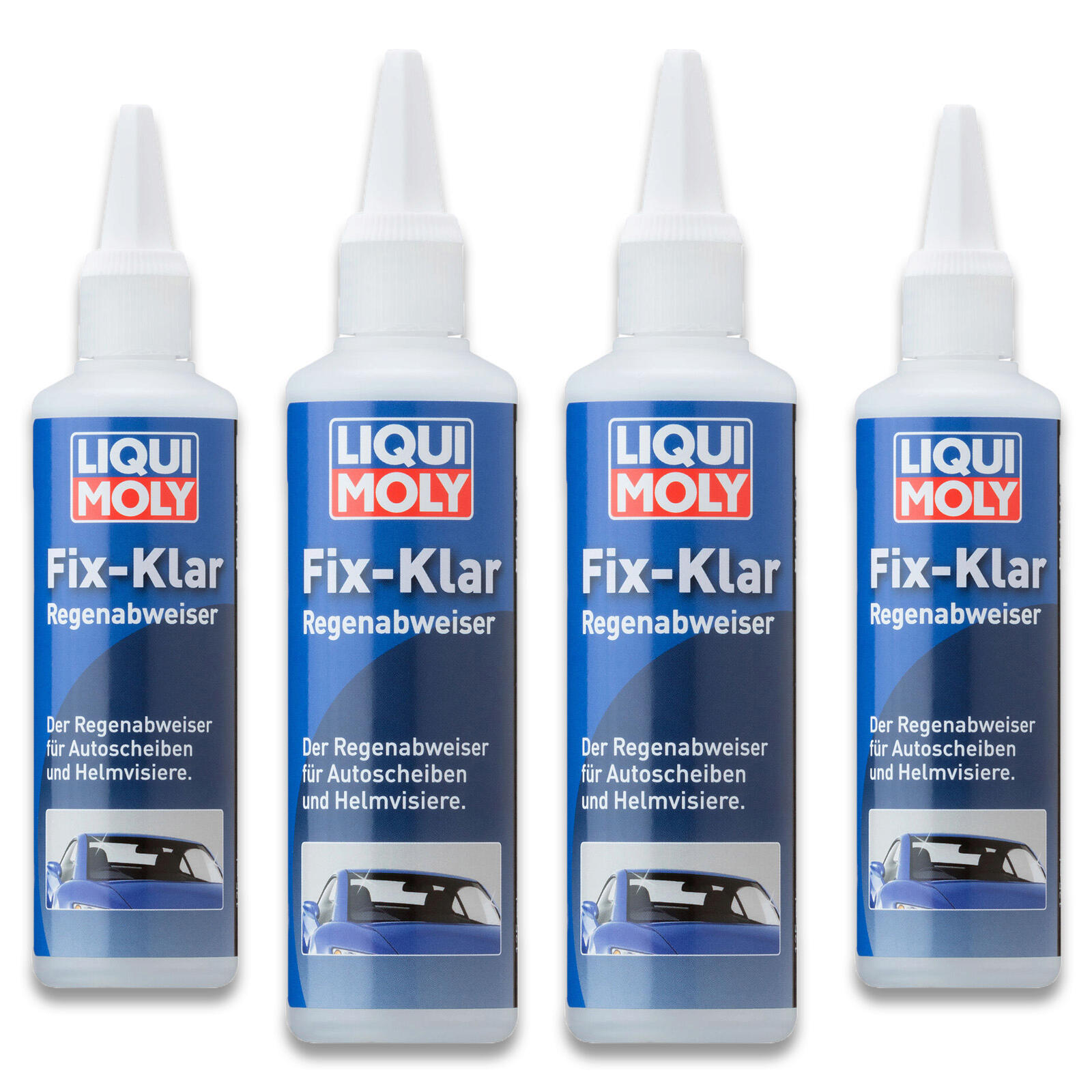 4x 125ml Liqui Moly 1590 Fix-Klar Regenabweiser Autoscheiben Helmvisier