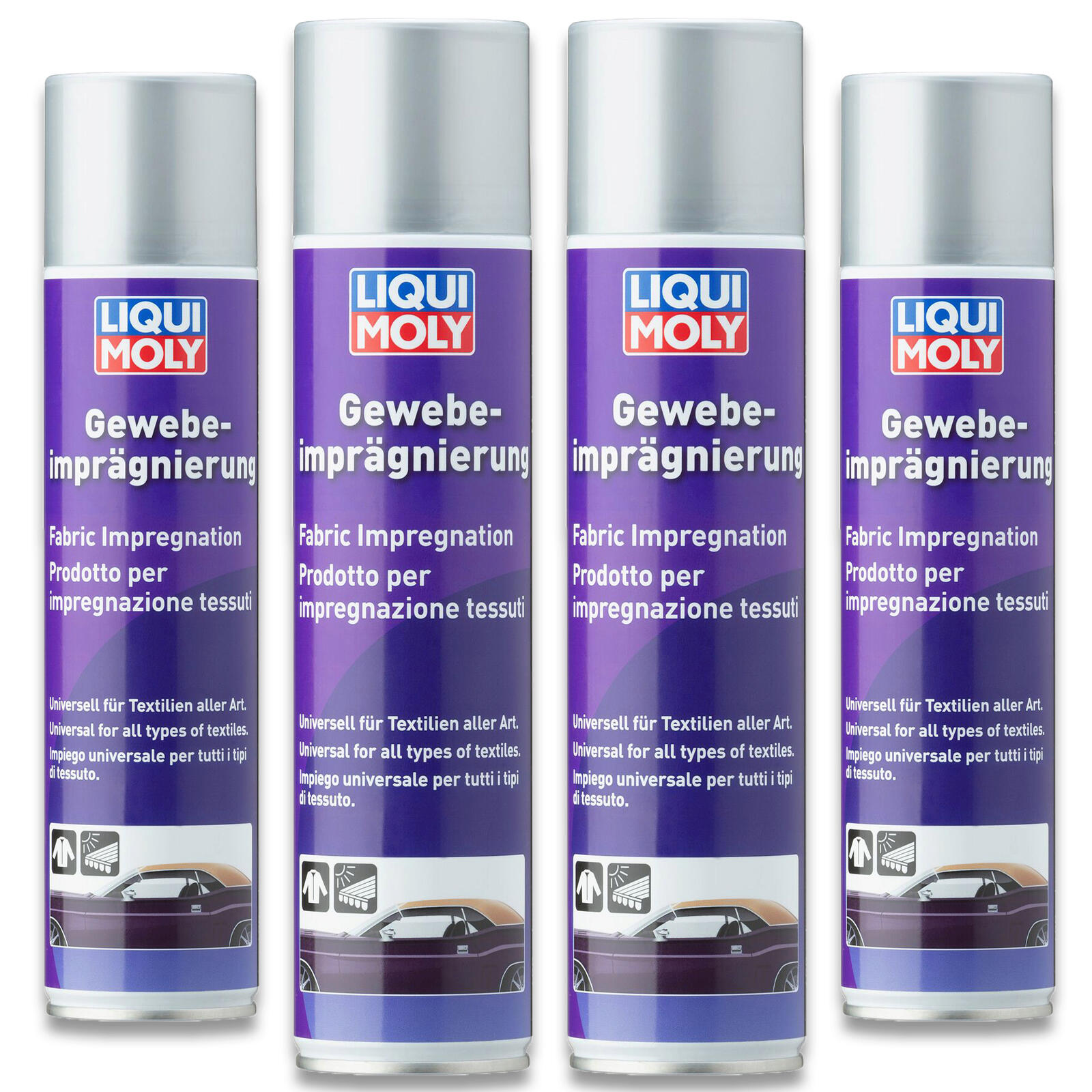 4x 400ml Liqui Moly 1594 Gewebeimprägnierung Fleckenschutz universell einsetzbar