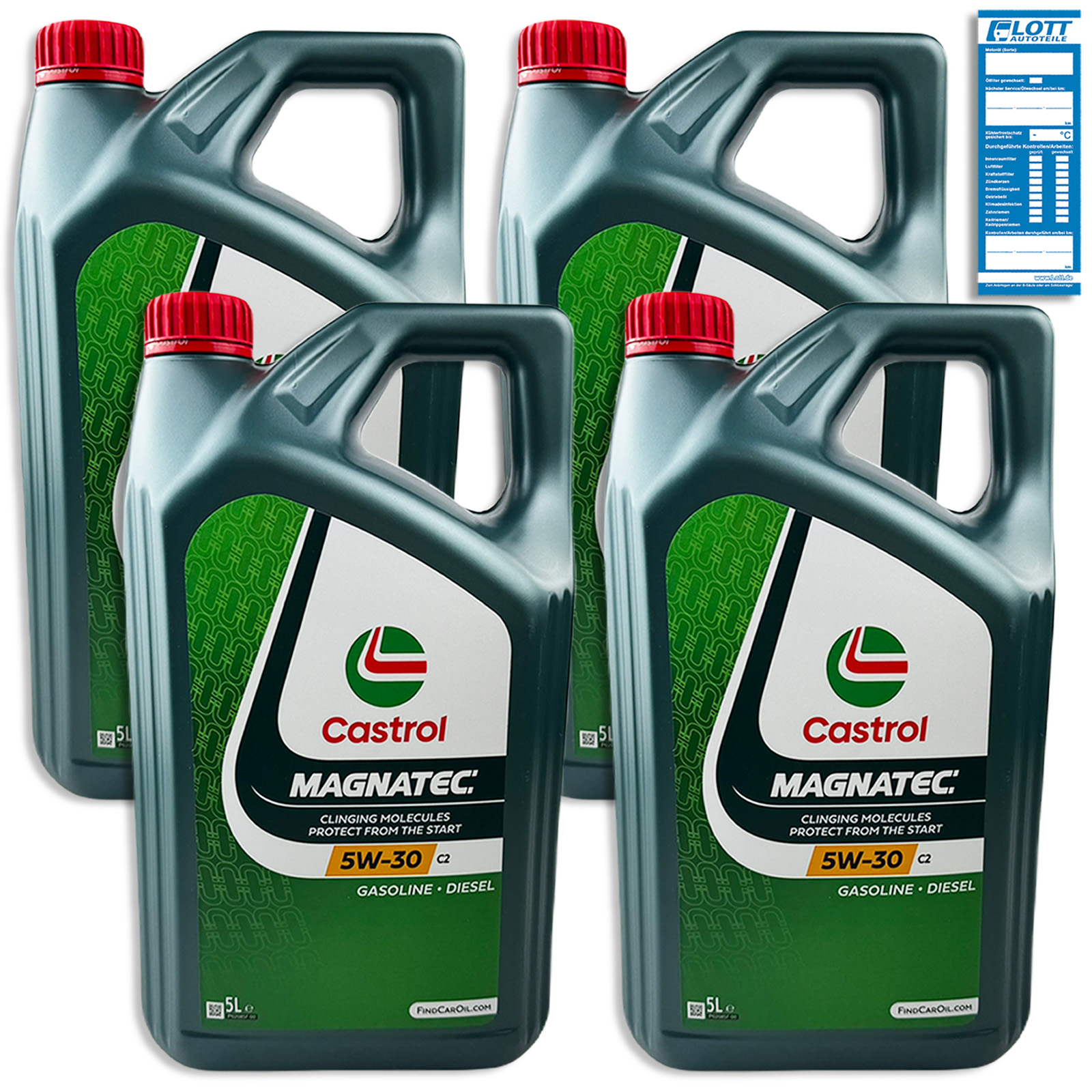 4x 5L Castrol Motoröl Magnatec Stop-Start C2 5W-30 ACEA C2 PSA B71 2290 ...