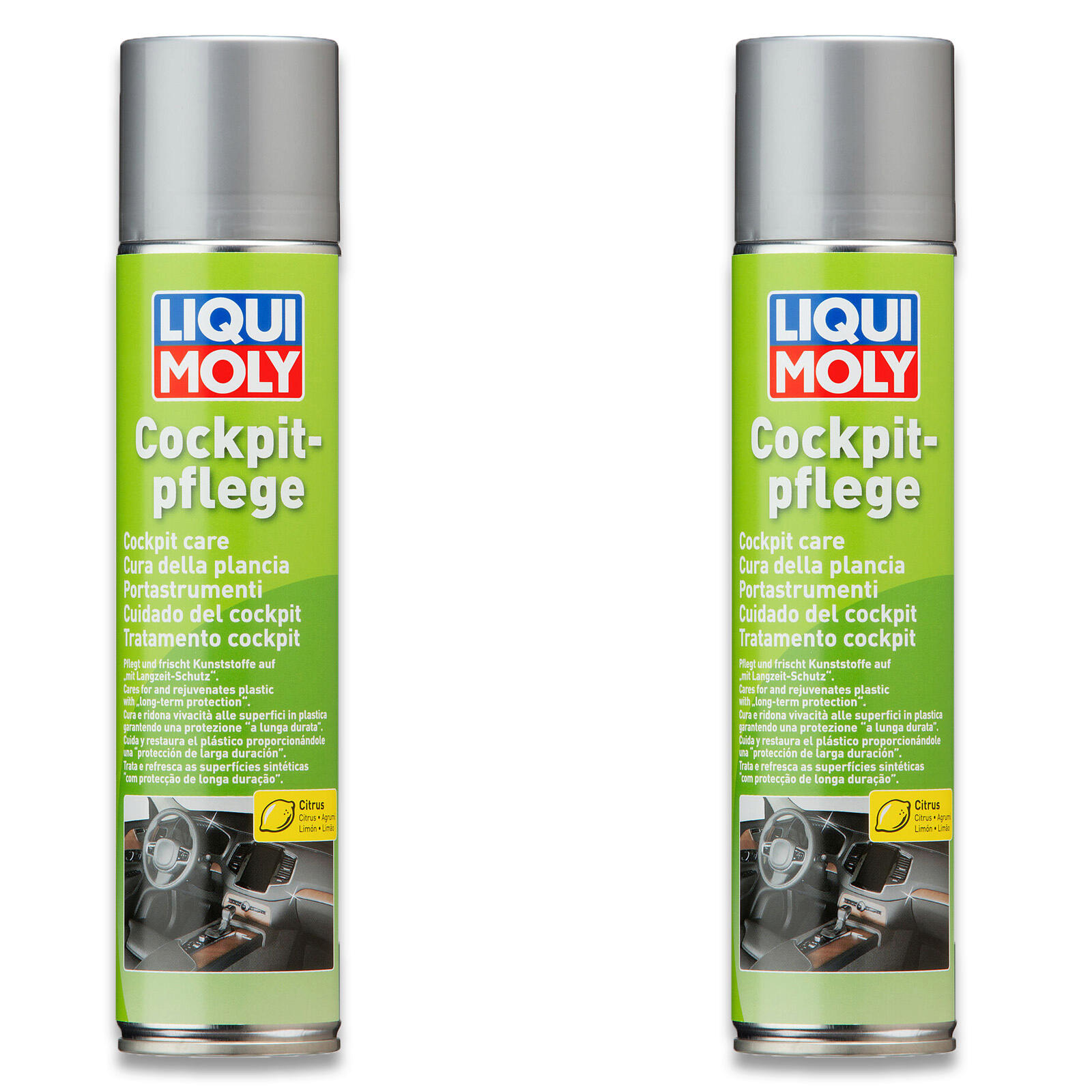 2x 300ml Liqui Moly Cockpitpflege Citrus Innenraumpflege Kunststoffaufbereitung