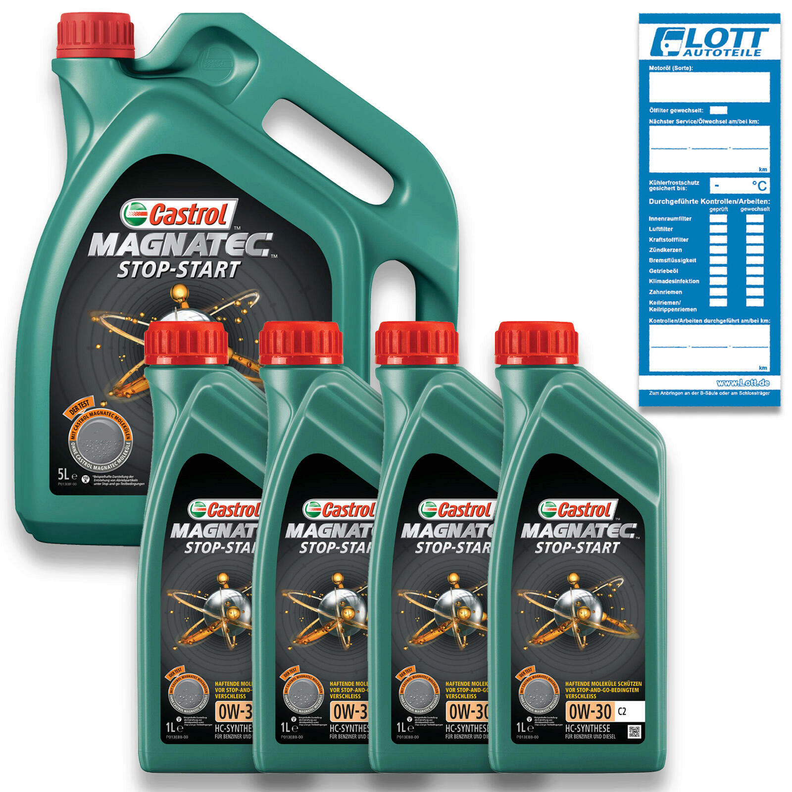 9 Liter Castrol Motorenöl Magnatec 0W-30 C2 Motoröl Motorenoel Ö Oil 15B3E4