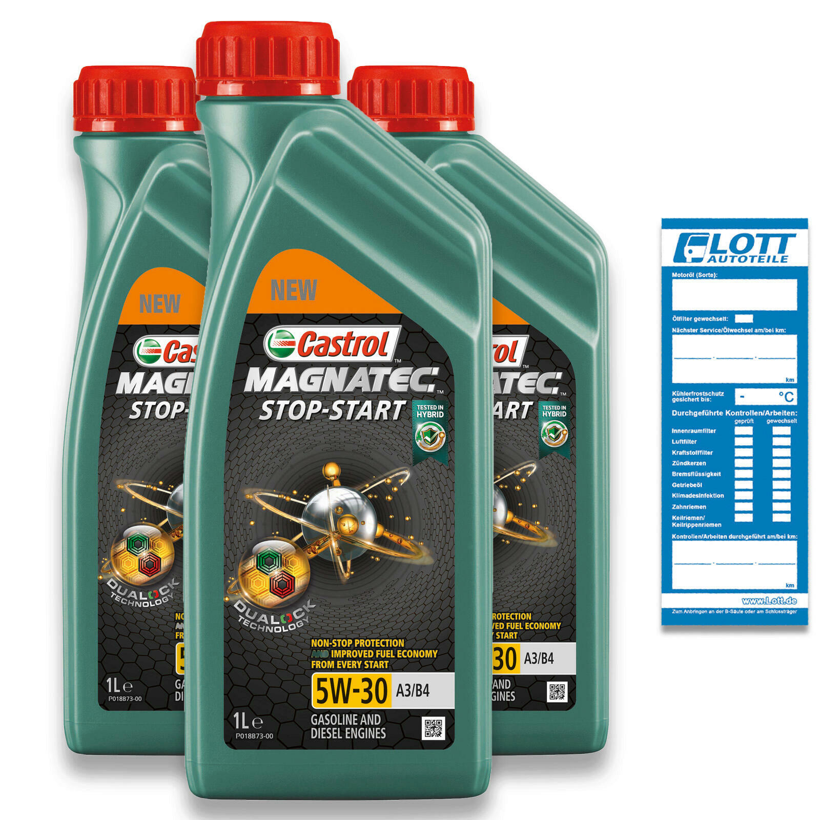 3x 1 Liter Castrol Motorenöl Magnatec Start-Stop 5W-30 A3/B4 Motorö...