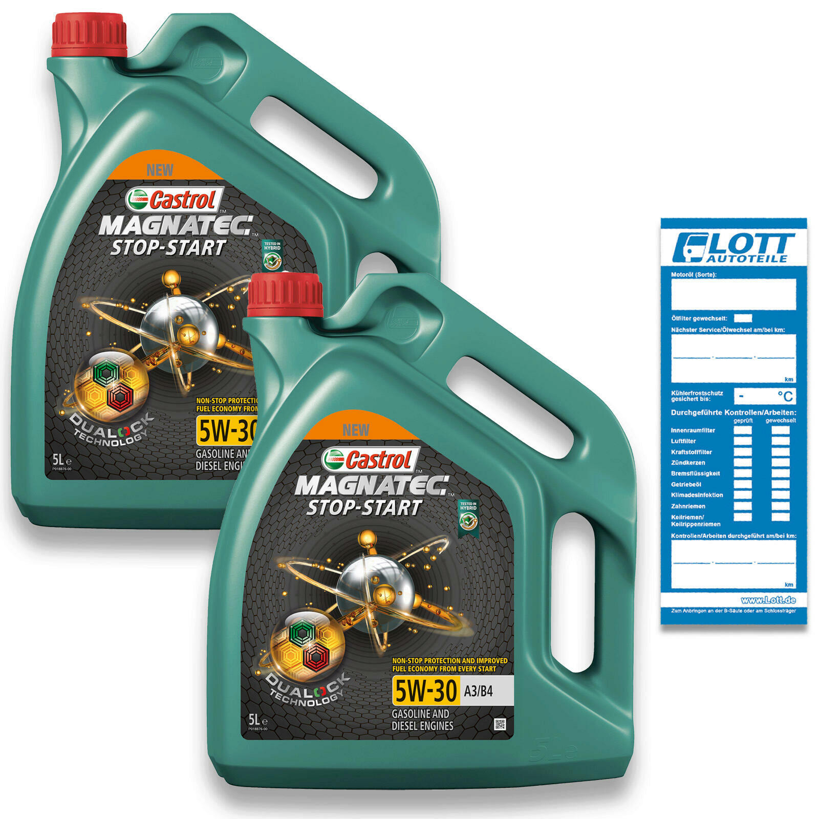 2x 5 Liter Castrol Motorenöl Magnatec Start-Stop 5W-30 A3/B4 Motorö...