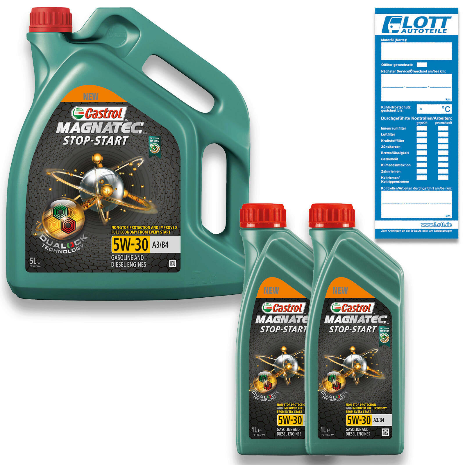 7 Liter Castrol Motorenöl Magnatec Start-Stop 5W-30 A3/B4 Motoröl Oil 15C94D