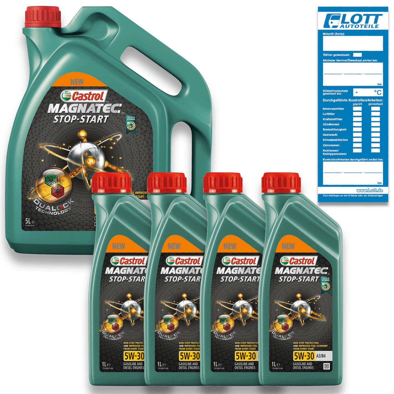 9 Liter Castrol Motorenöl Magnatec Start-Stop 5W-30 A3/B4 Motoröl Oil 15C94D