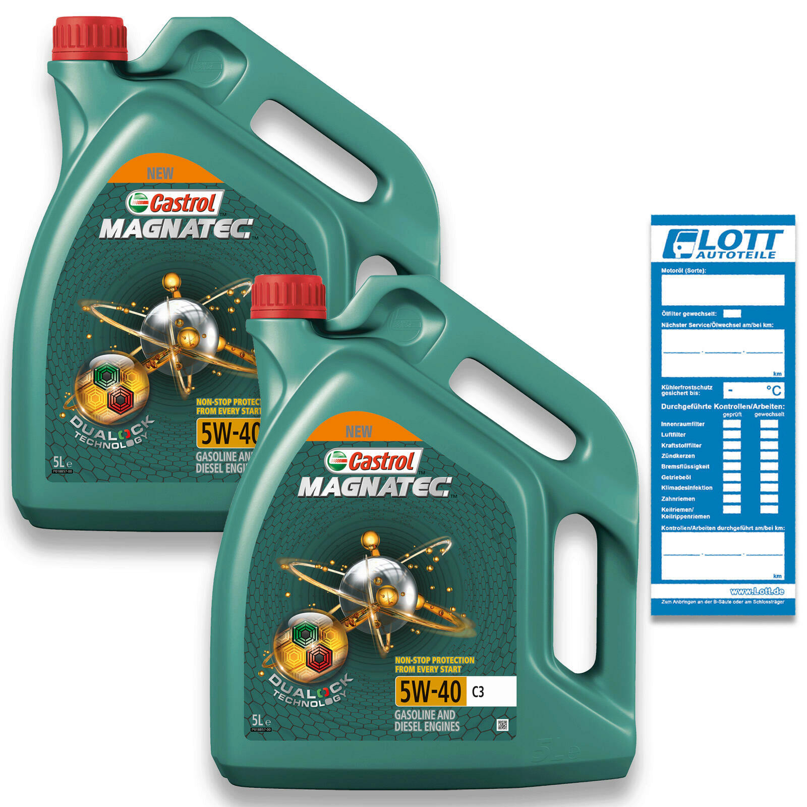 2x 5 Liter Castrol Motorenöl Magnatec 5W-40 C3 Motoröl Motorenö...