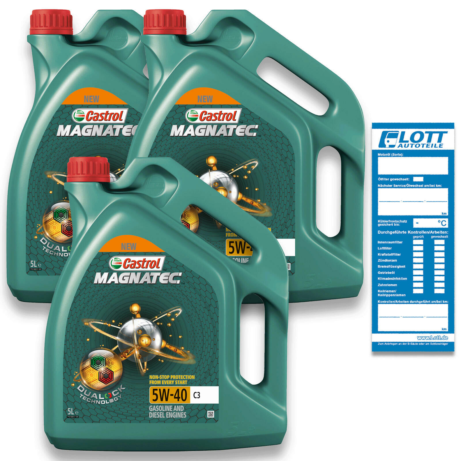 3x 5 Liter Castrol Motorenöl Magnatec 5W-40 C3 Motoröl Motorenö...