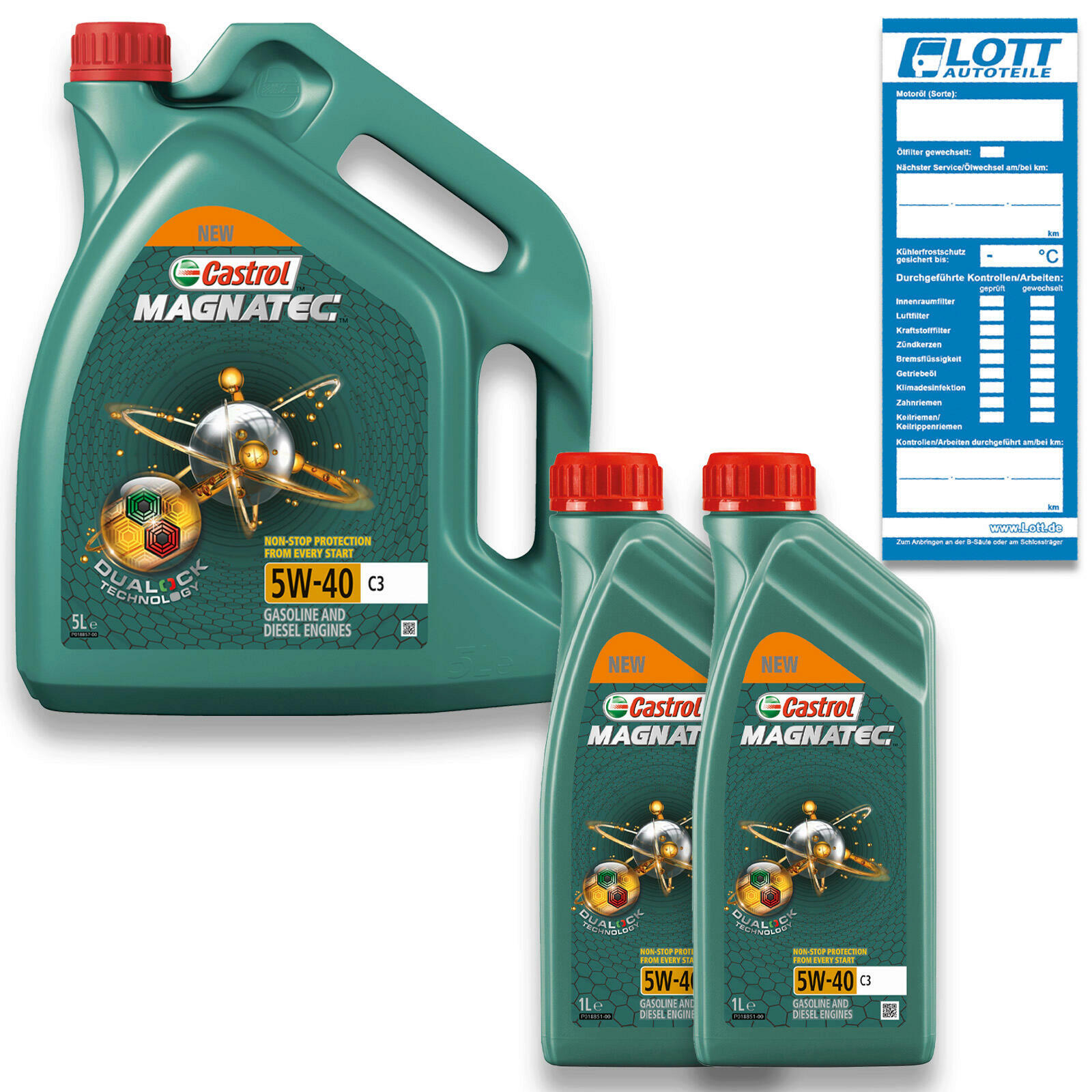 7 Liter Castrol Motorenöl Magnatec 5W-40 C3 Motoröl Motorenoel Oel ...