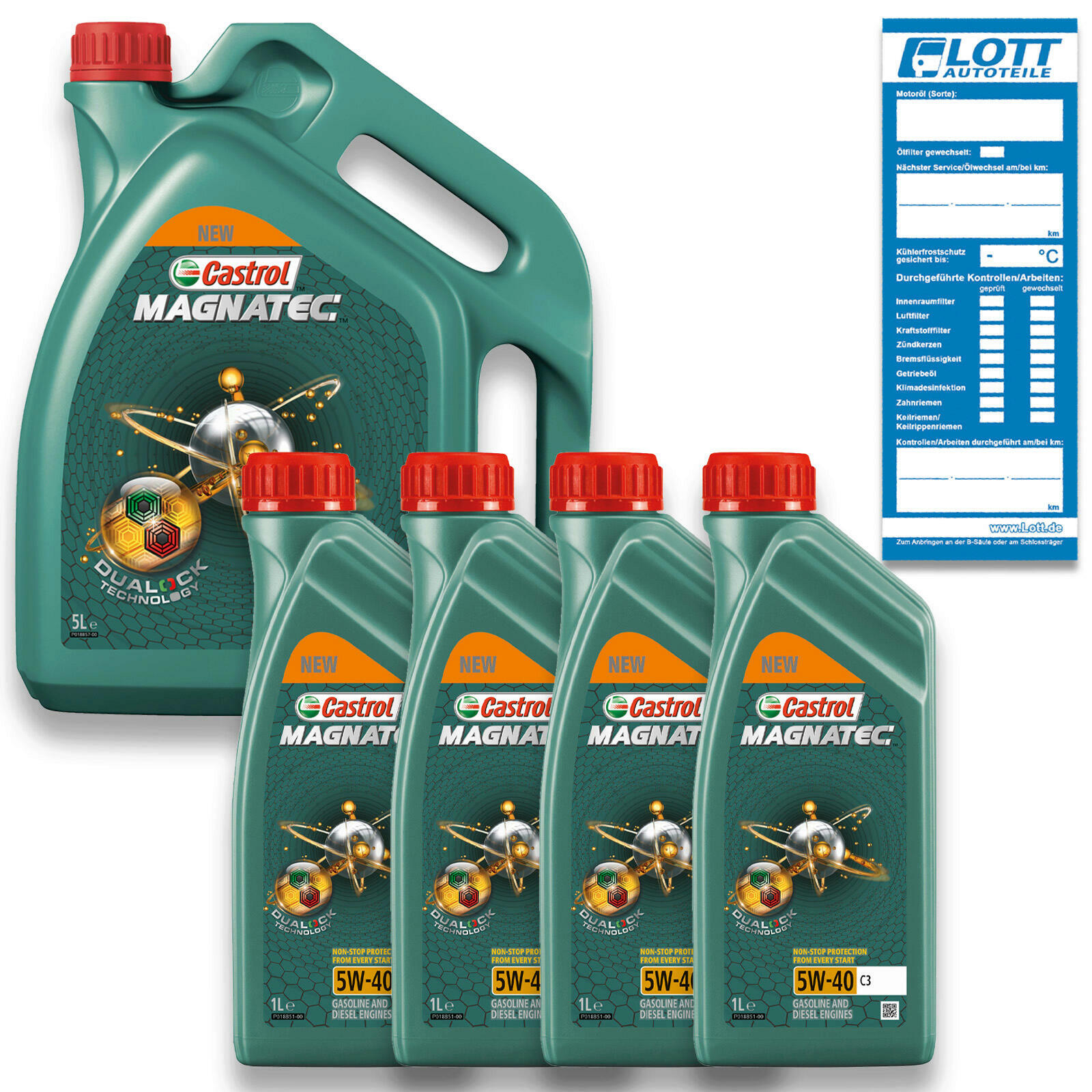 9 Liter Castrol Motorenöl Magnatec 5W-40 C3 Motoröl Motorenoel Oel ...