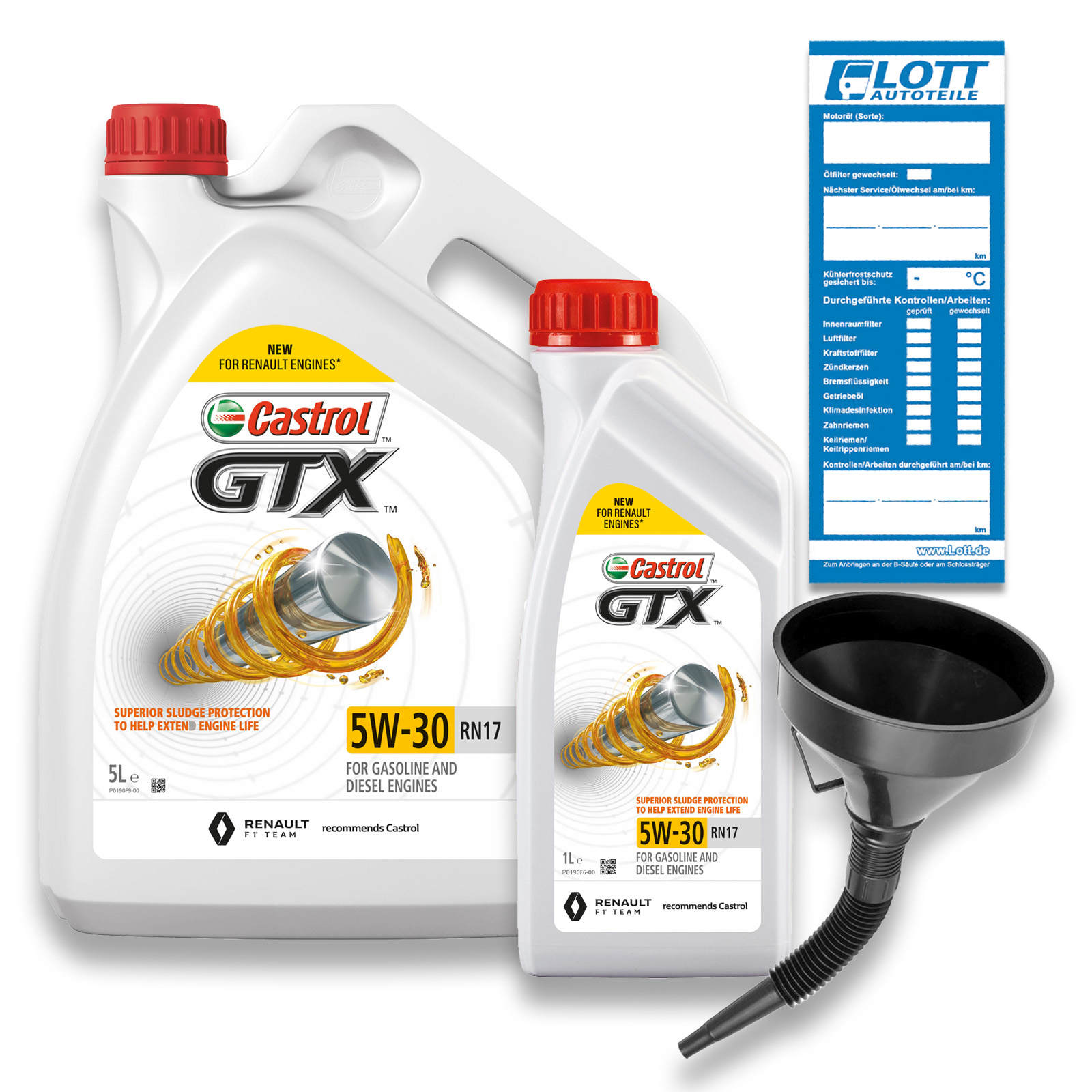 6 Liter Castrol 15CC30 Motorenöl GTX 5W-30 RN Motorenoel Öl Oil + T...