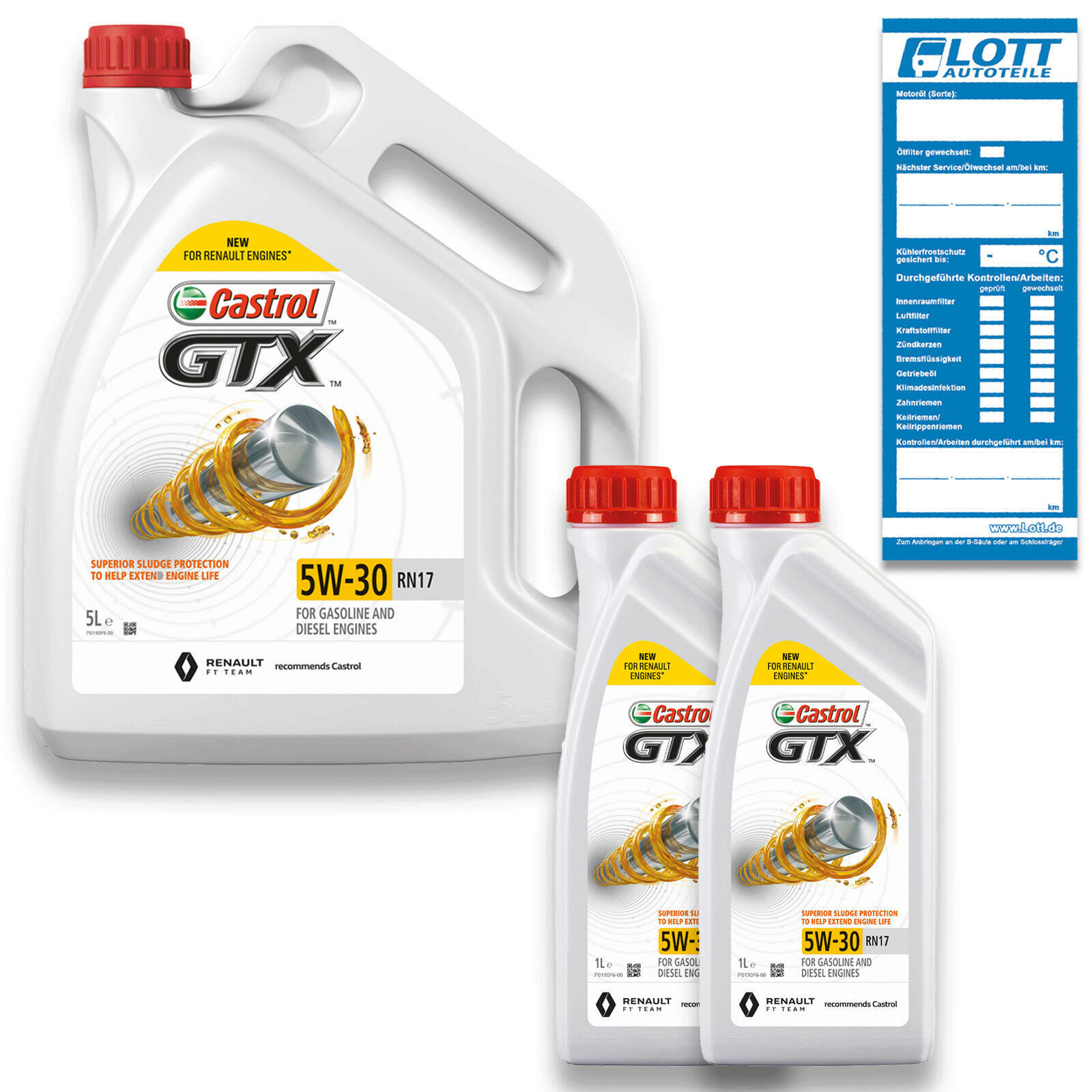 7 Liter Castrol Motorenöl GTX 5W-30 RN Motorenoel Motoröl Motoroel ...