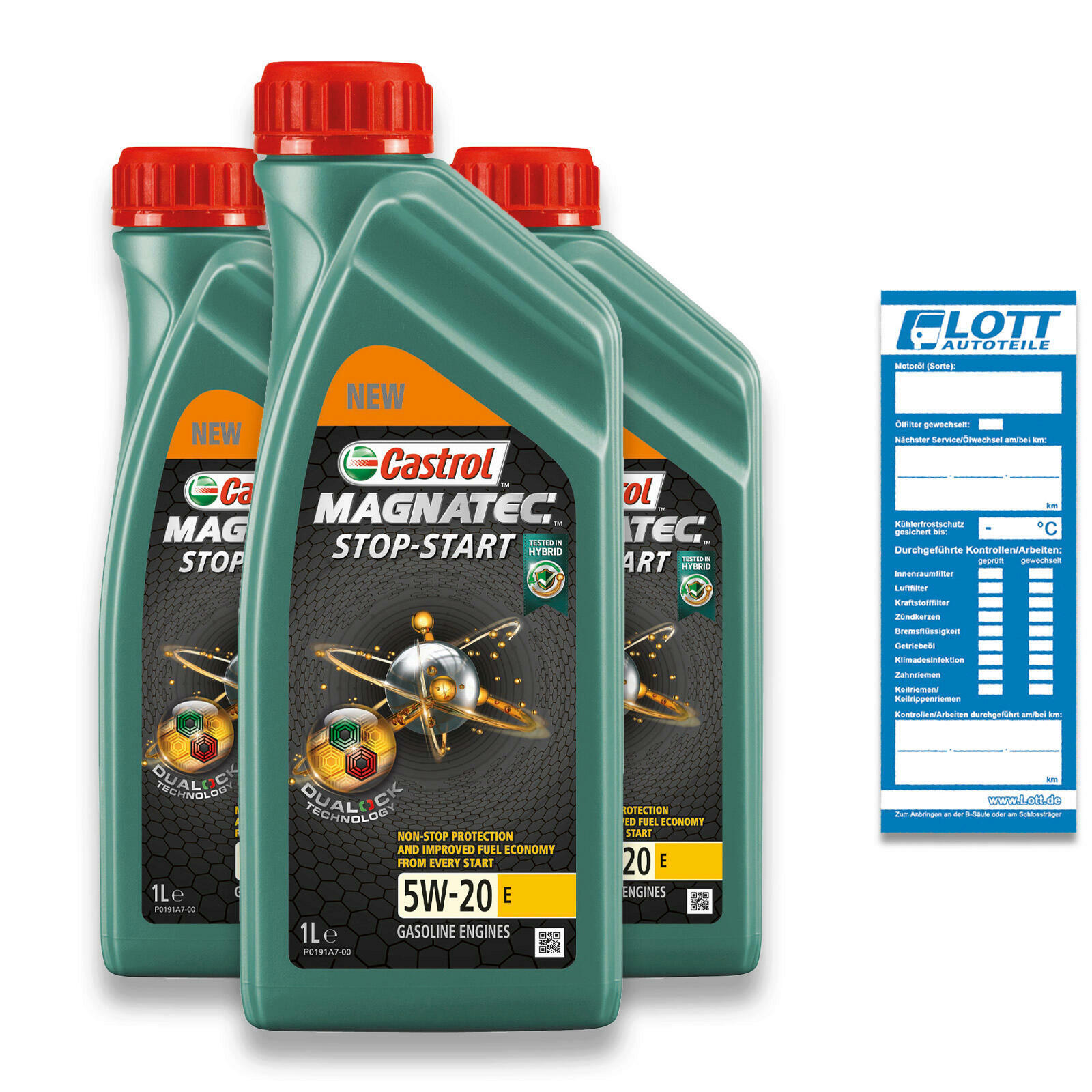 3x 1 Liter Castrol Motorenöl Magnatec 5W-20 E 1 Motorenoel Motoröl ...