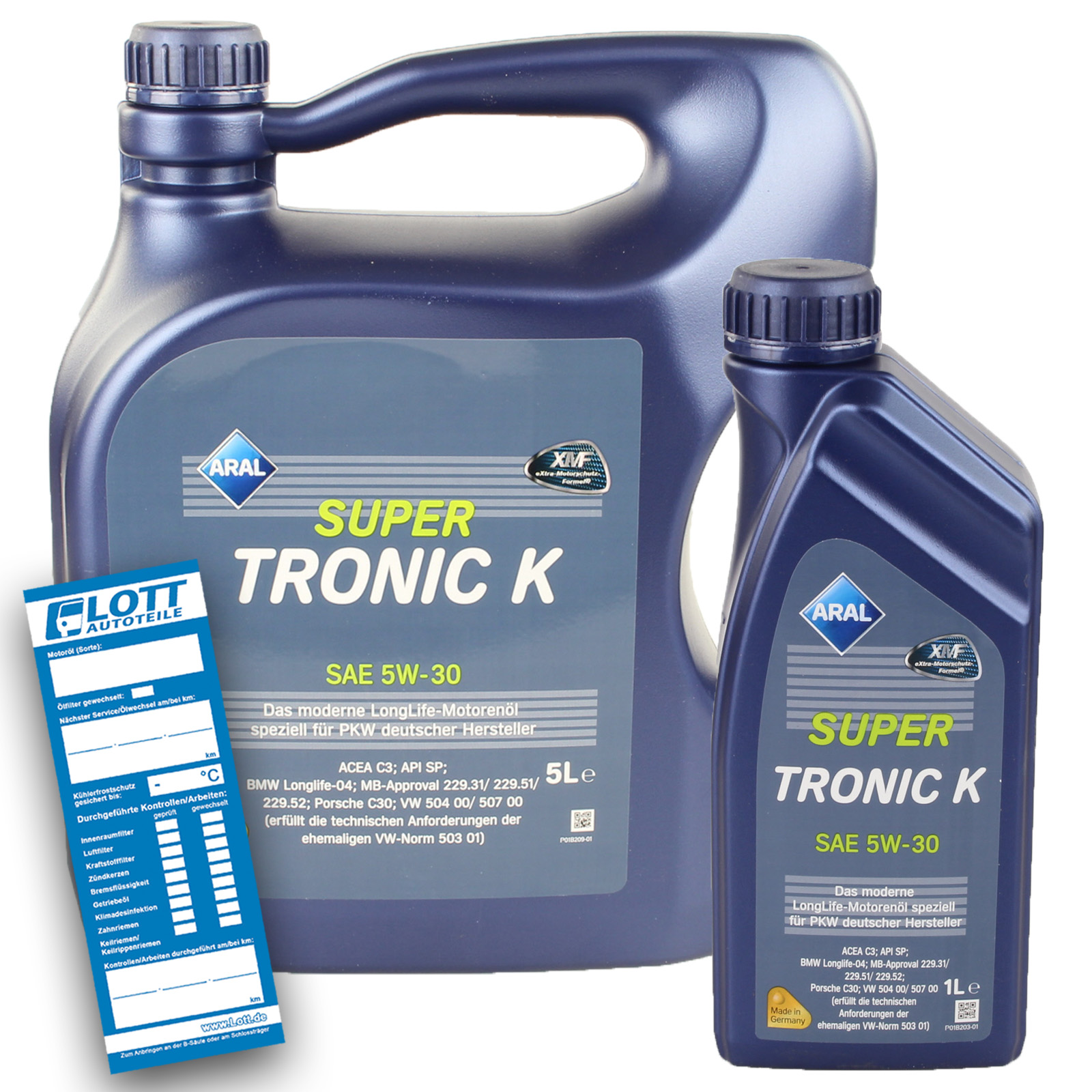 6L Aral Longlife Motoröl SuperTronic K 5W-30 VW 504.00 507.00 BMW Longli...