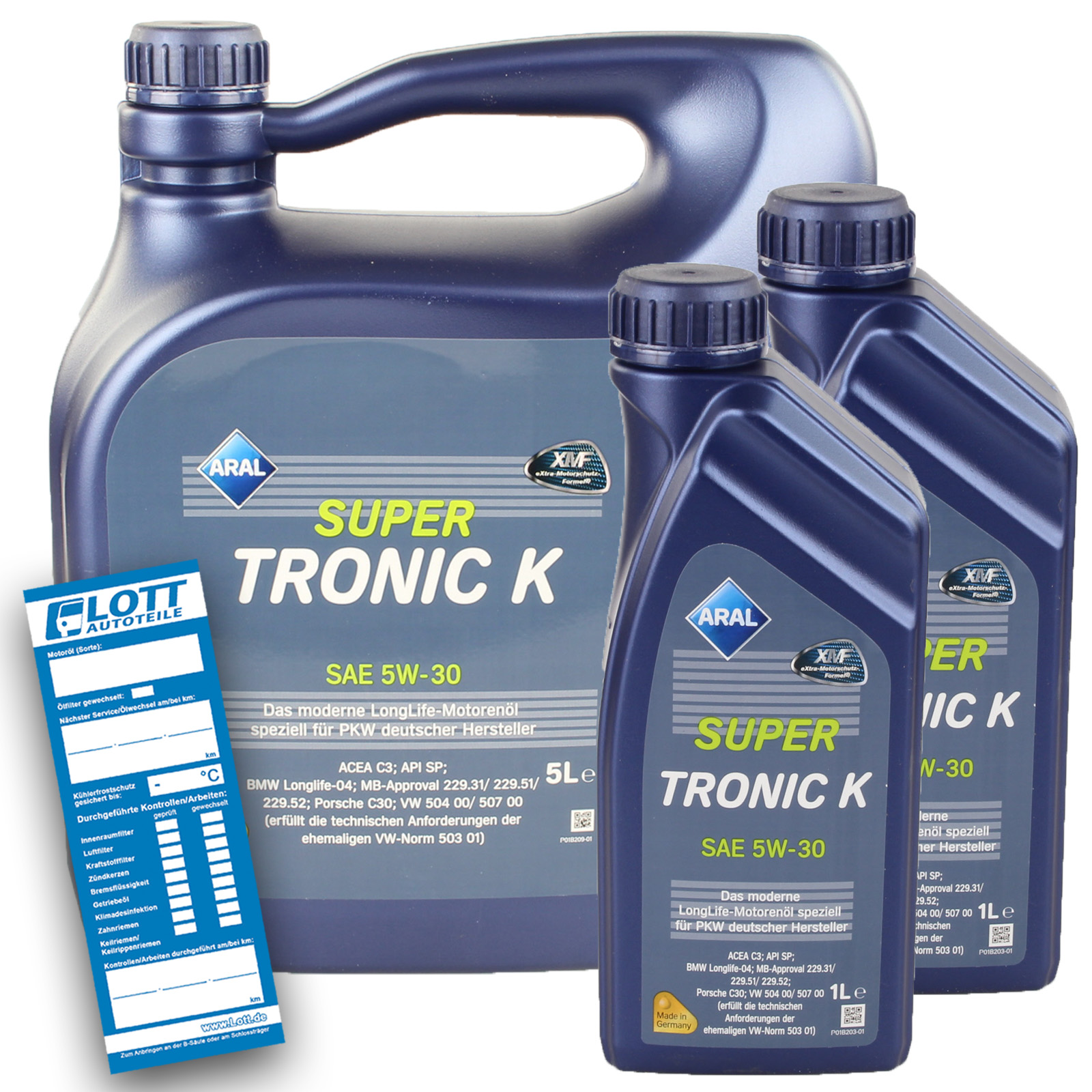 7L Aral Longlife Motoröl SuperTronic K 5W-30 VW 504.00 507.00 BMW Longli...