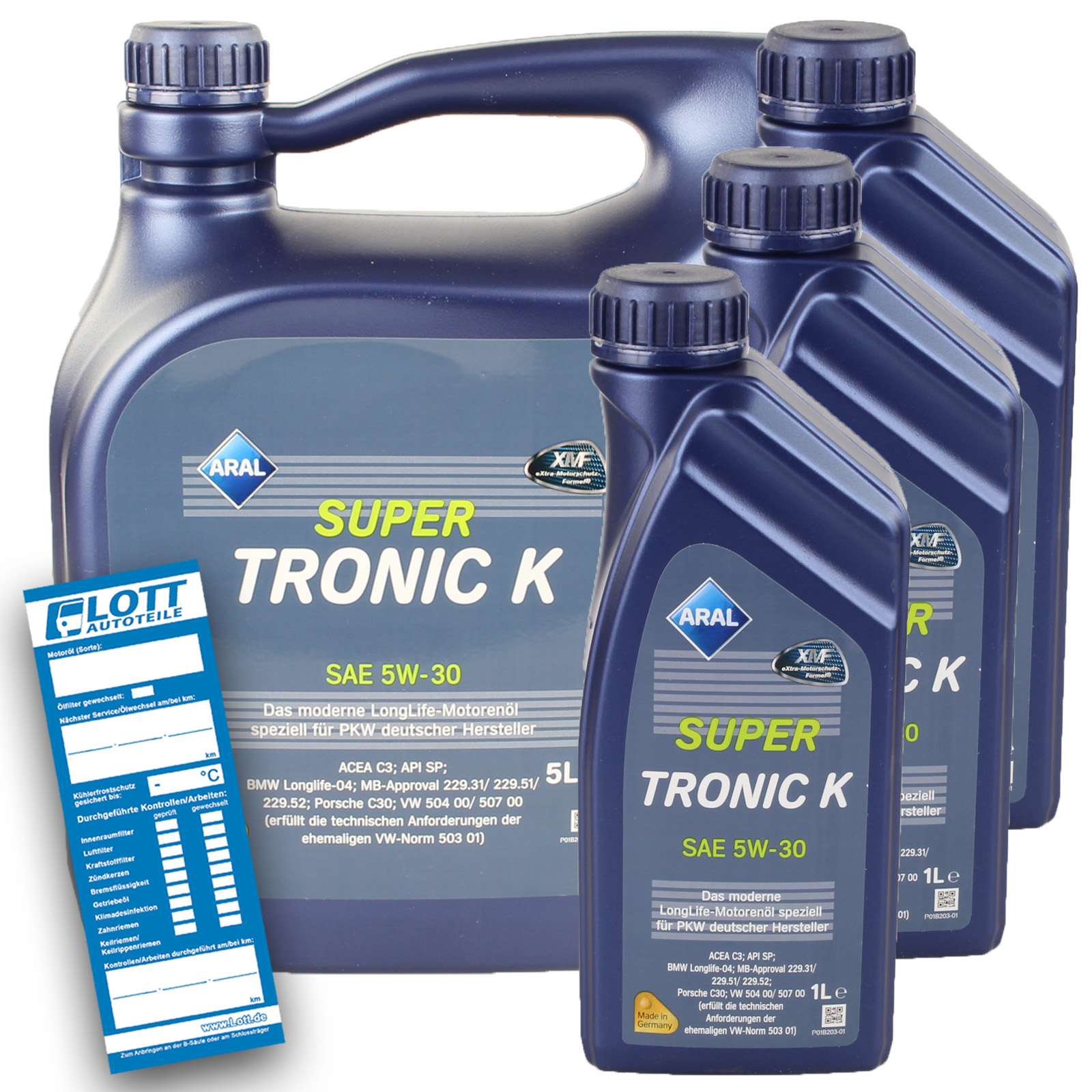8L Aral Longlife Motoröl SuperTronic K 5W-30 VW 504.00 507.00 BMW Longli...