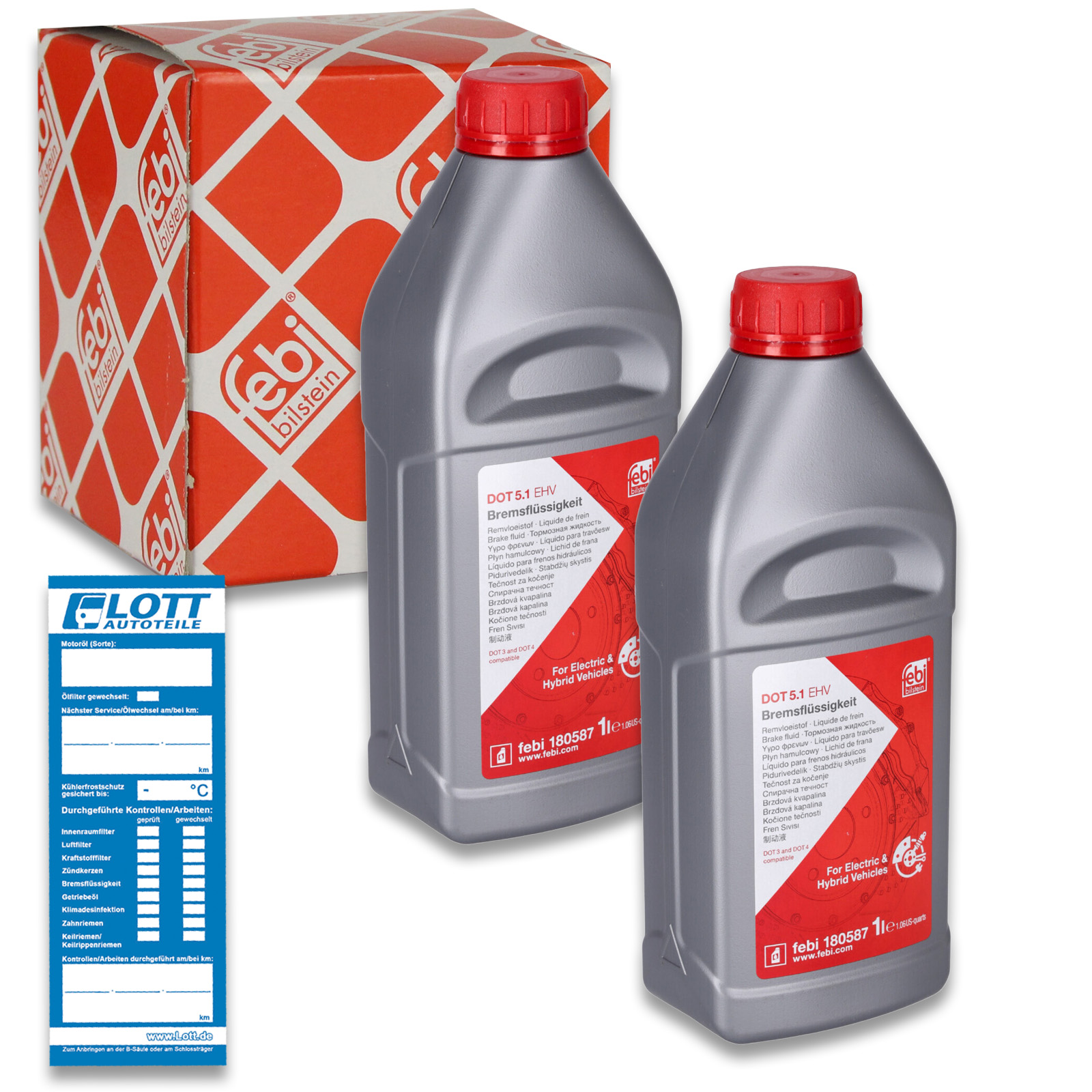 2x FEBI BILSTEIN Bremsflüssigkeit DOT 5.1 EHV