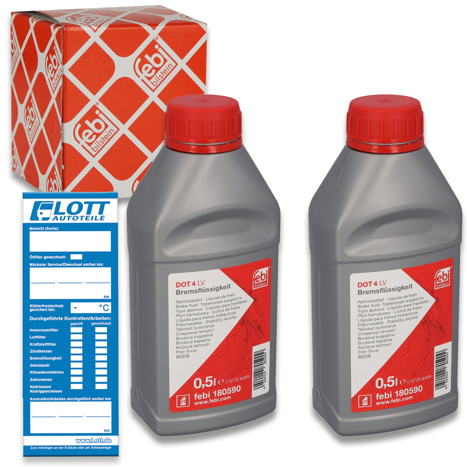 2x 500ml FEBI Bremsflüssigkeit DOT 4 LV ISO 4925 Class 3 4 6