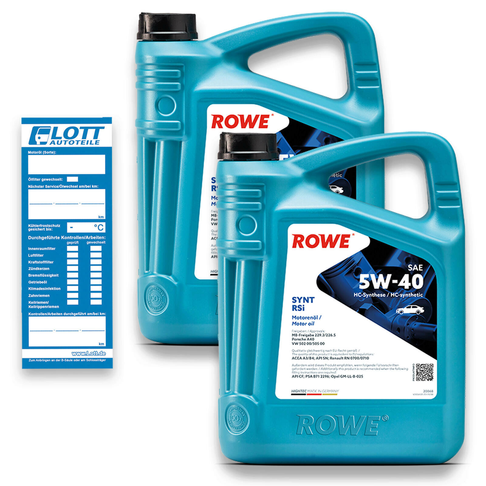 10L ROWE Motoröl Hightec Synt RSi 5W-40 MB 229.3 226.5 VW 502 00 505 00 Porsche