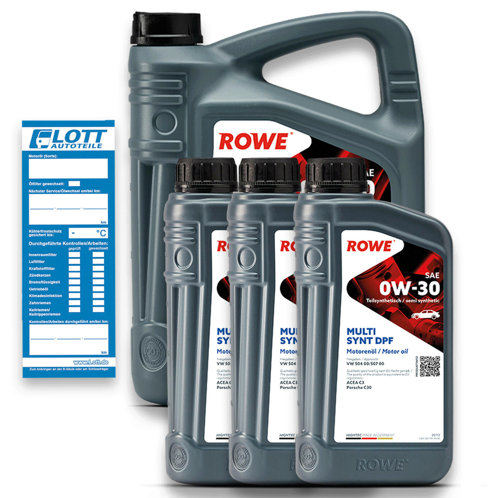 8L ROWE Motoröl Hightec Multi Synt DPF 0W-30 VW 504 00 507 00 ACEA A3 Po...