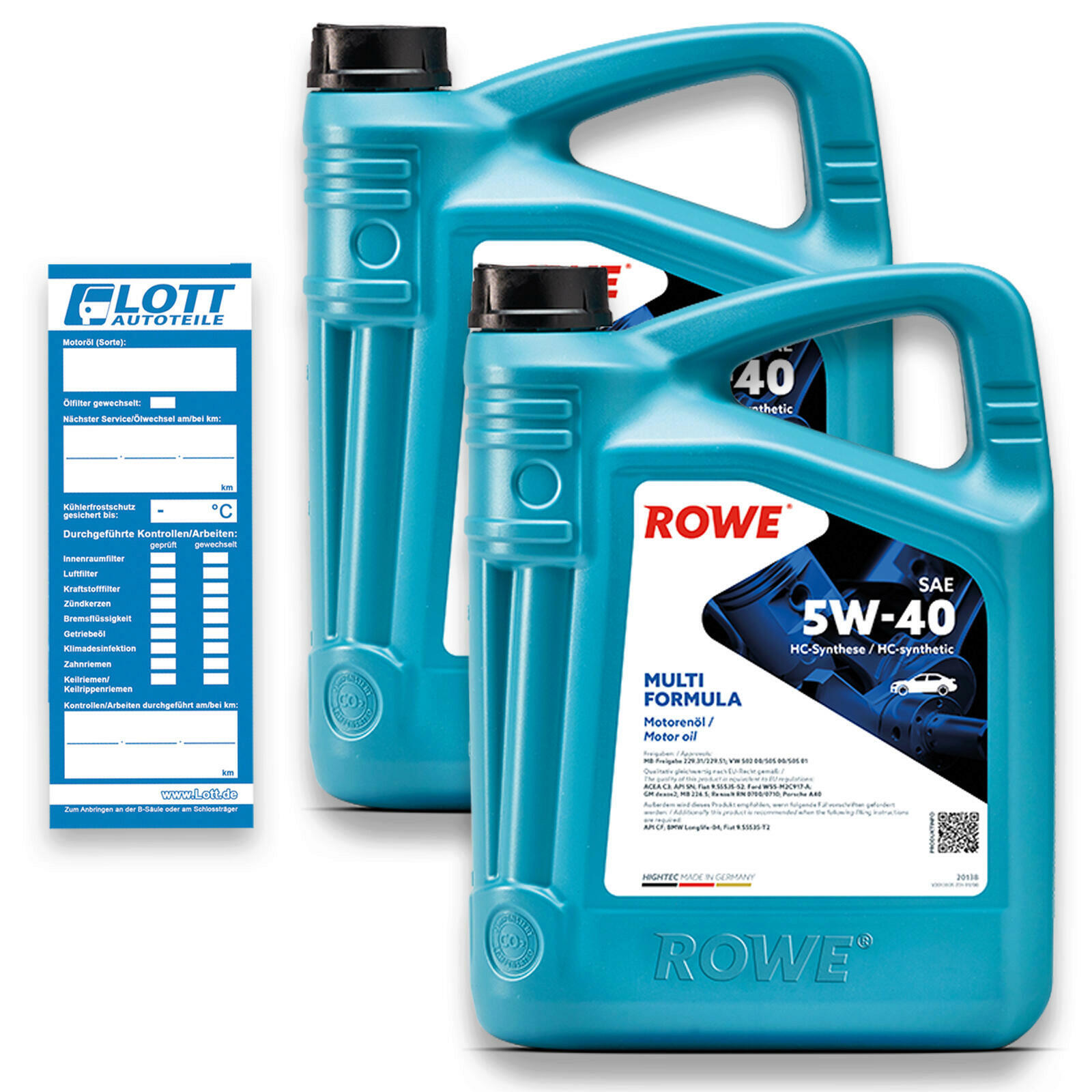 10L ROWE Motoröl Multi Formula 5W-40 MB 229.31 229.51 VW 505 00 505 01 B...
