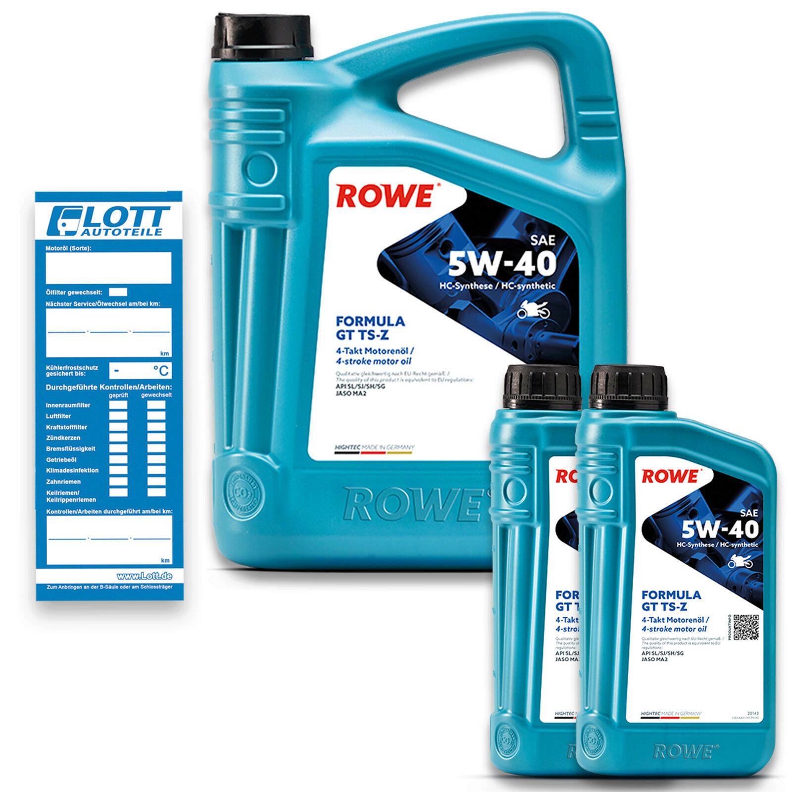 7L ROWE HIGHTEC FORMULA GT 5W-40 TS-Z Motoröl 4-Takt Ö Motorrad JASO MA2
