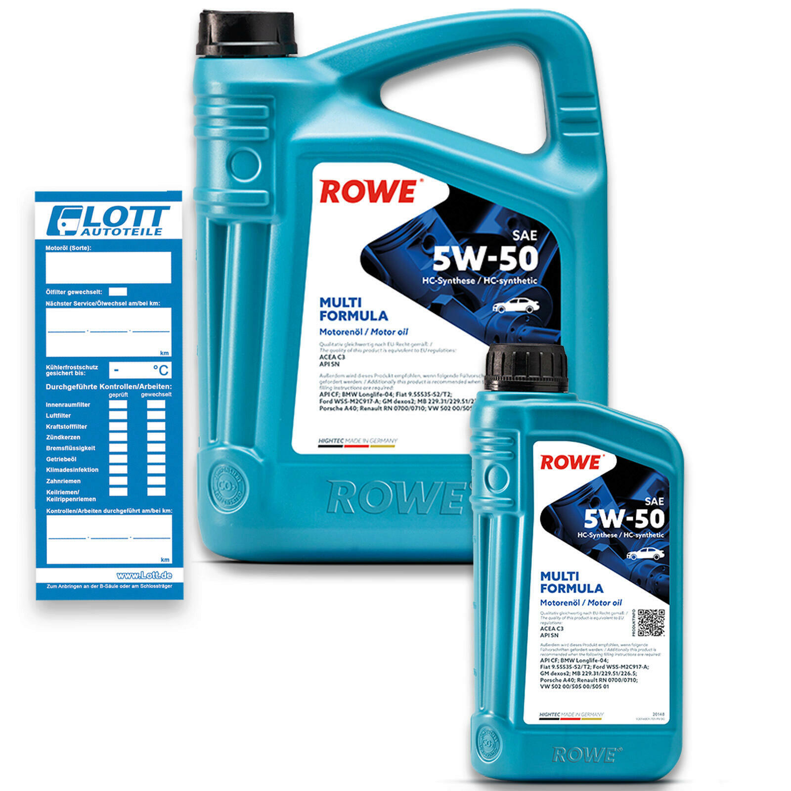 6L ROWE HIGHTEC MULTI FORMULA 5W-50 Motoröl Dexos 2 VW 502.00 505.00 BMW...