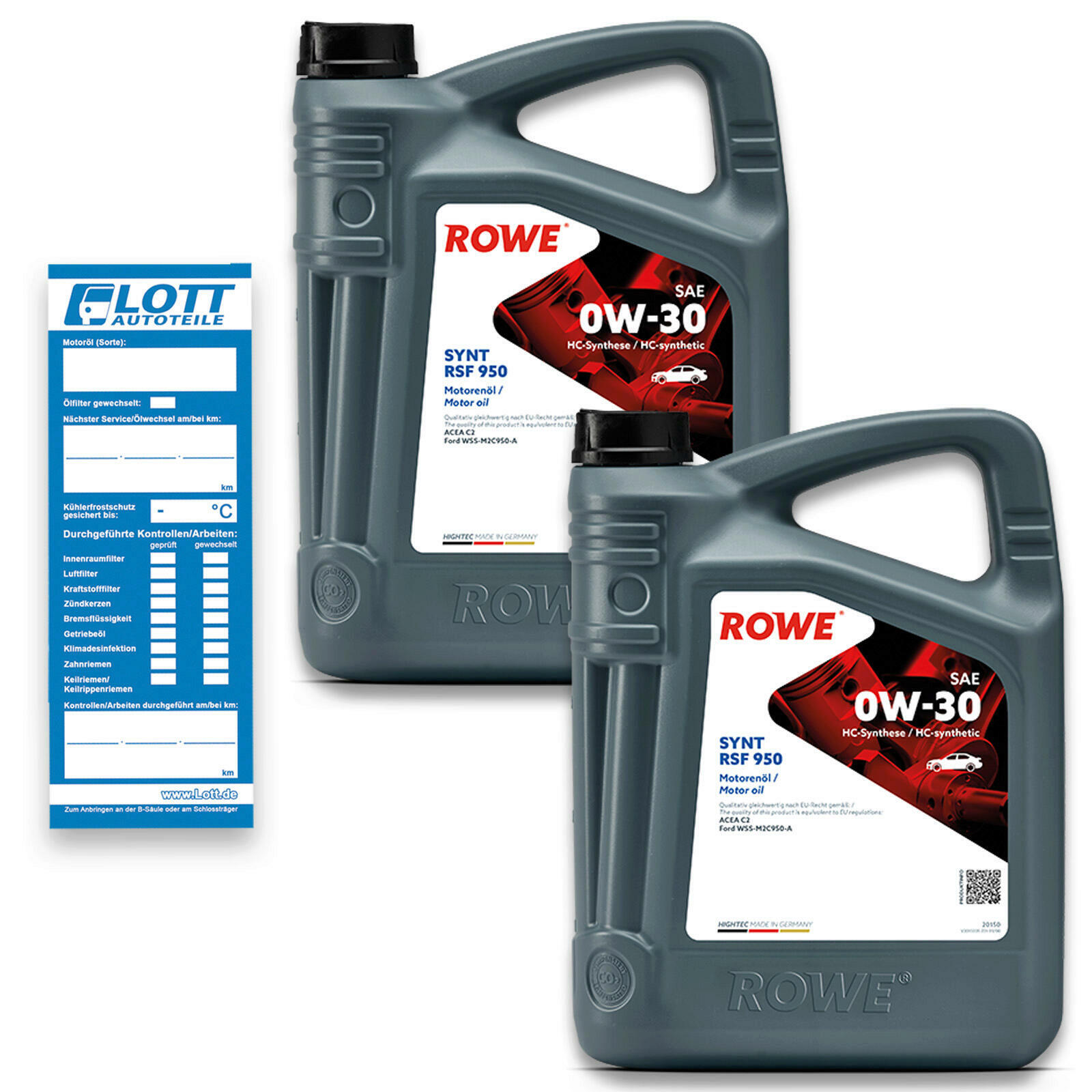 10L ROWE HIGHTEC SYNT RSF 950 0W-30 Motoröl ACEA C2 Ford WSS-M2C950-A