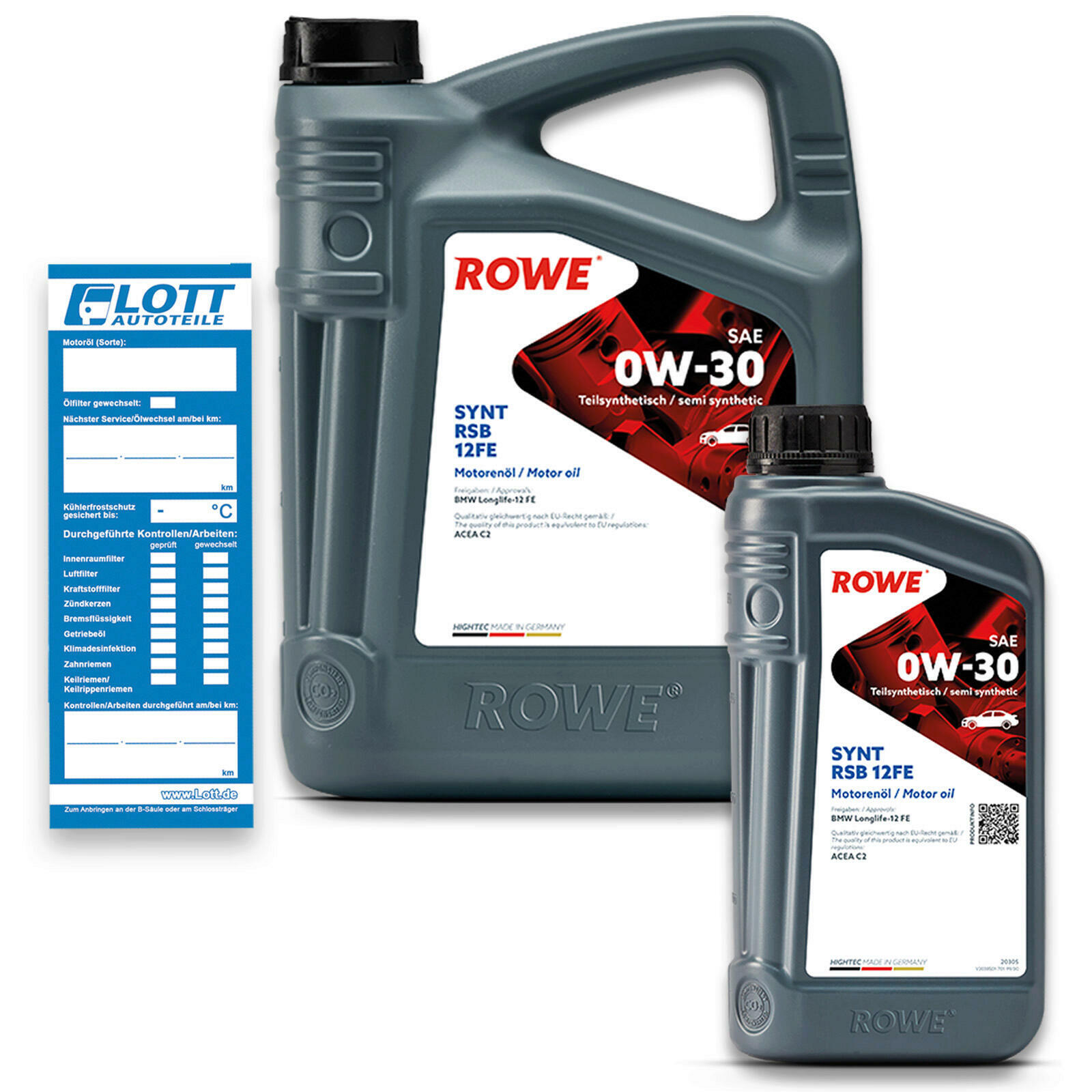 6L ROWE HIGHTEC SYNT RSB 12FE 0W-30 Motoröl BMW Longlife-12 FE ACEA C2 Motorenöl