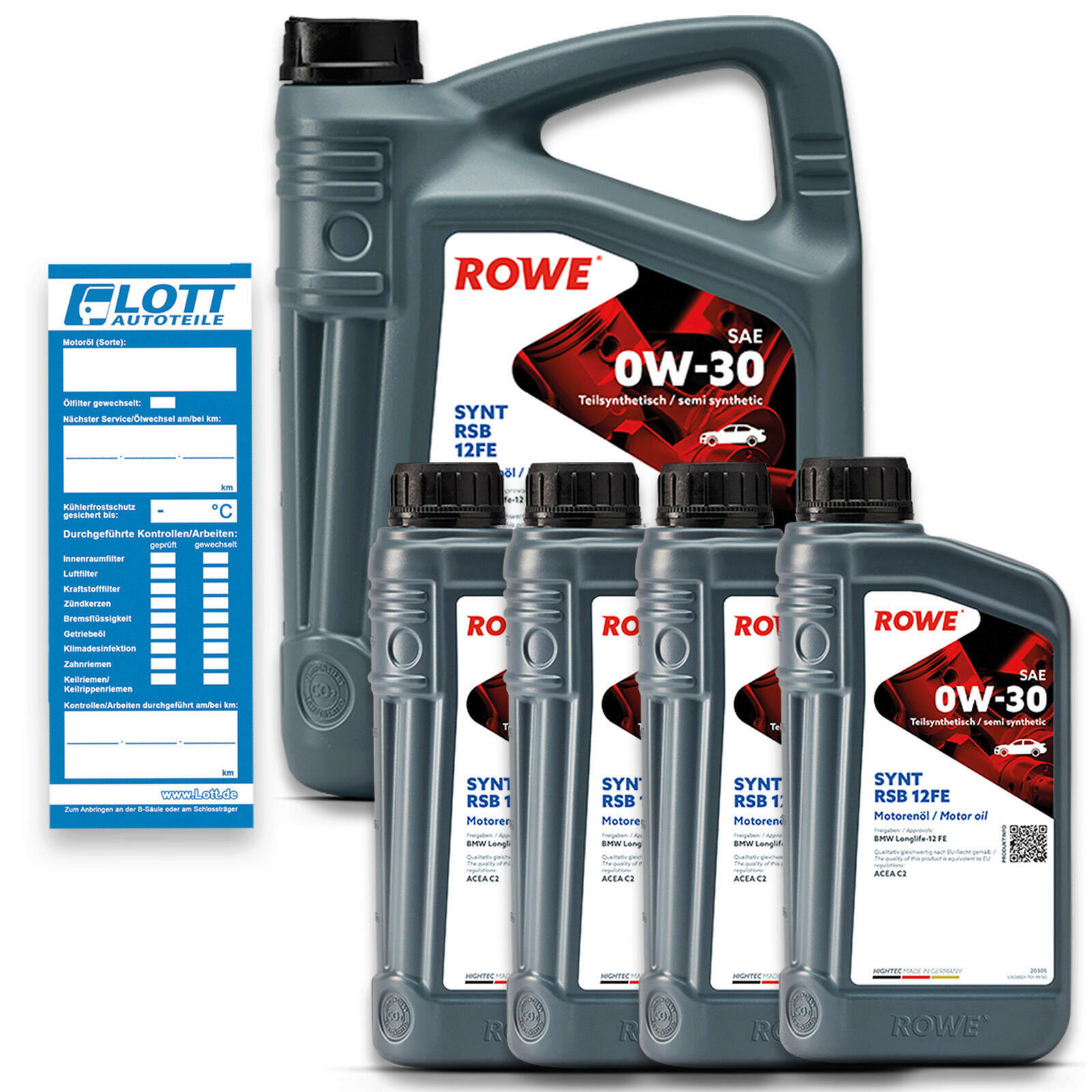 9L ROWE HIGHTEC SYNT RSB 12FE 0W-30 Motoröl BMW Longlife-12 FE ACEA C2 M...