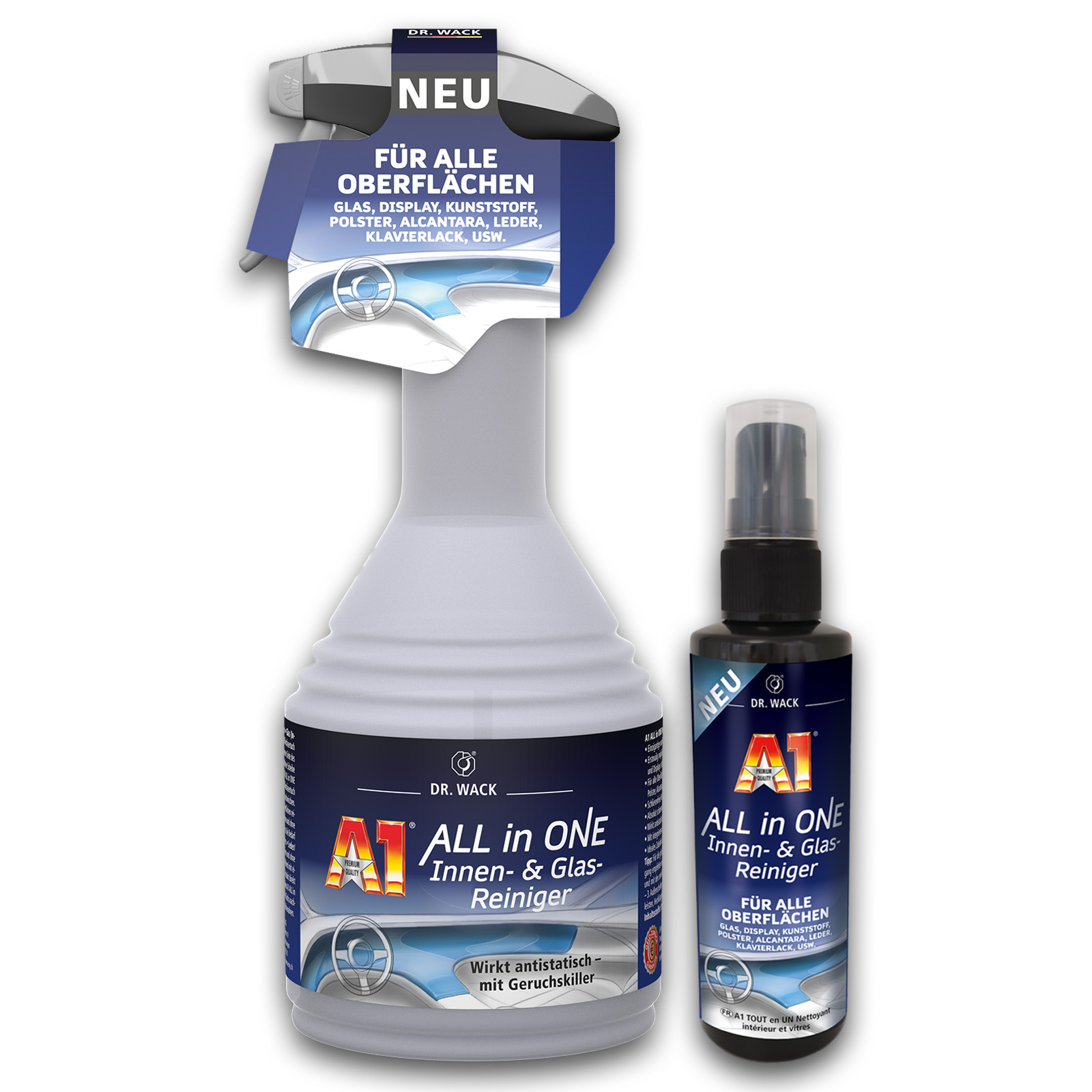500ml Dr Wack A1 ALL in One Innen- und Glasreiniger Geruchskiller + 100ml GRATIS