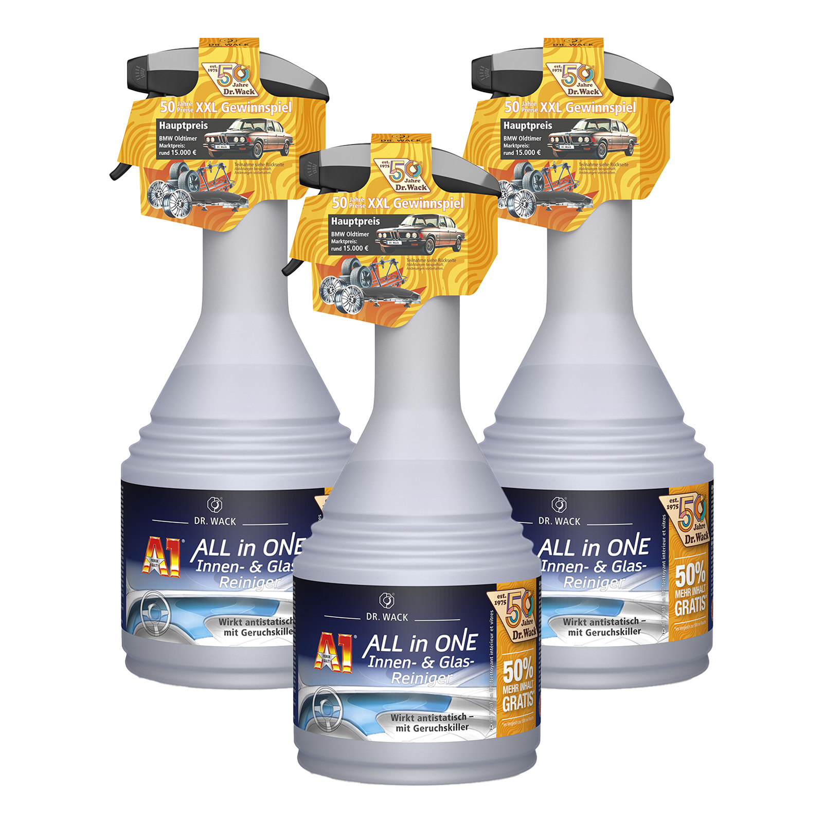 4x 750ml Dr. Wack 2573 A1 ALL in ONE Innen- & Glas Reiniger Limited Edition 2025