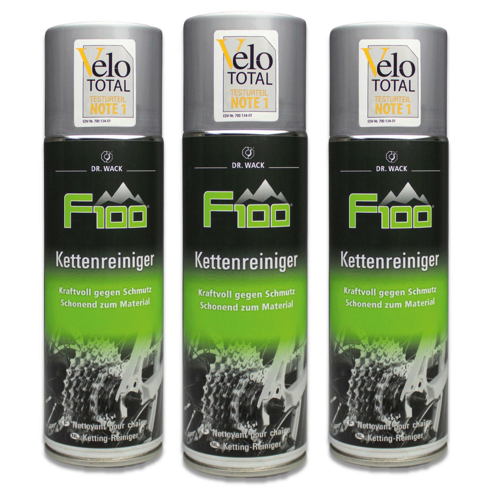 3x Dr.Wack Fahrrad Kettenreiniger Aerosoldose Reiniger Pflege Rostschutz 300ml