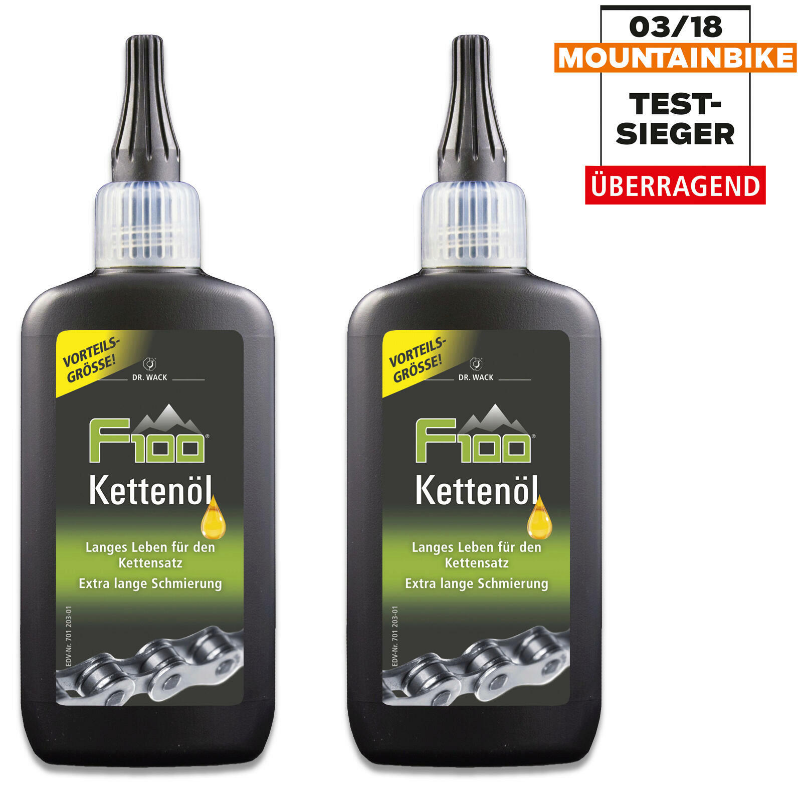 2x Dr.Wack F100 Fahrradöl Kettenöl Flasche Pflege Rostschutz Schmie...