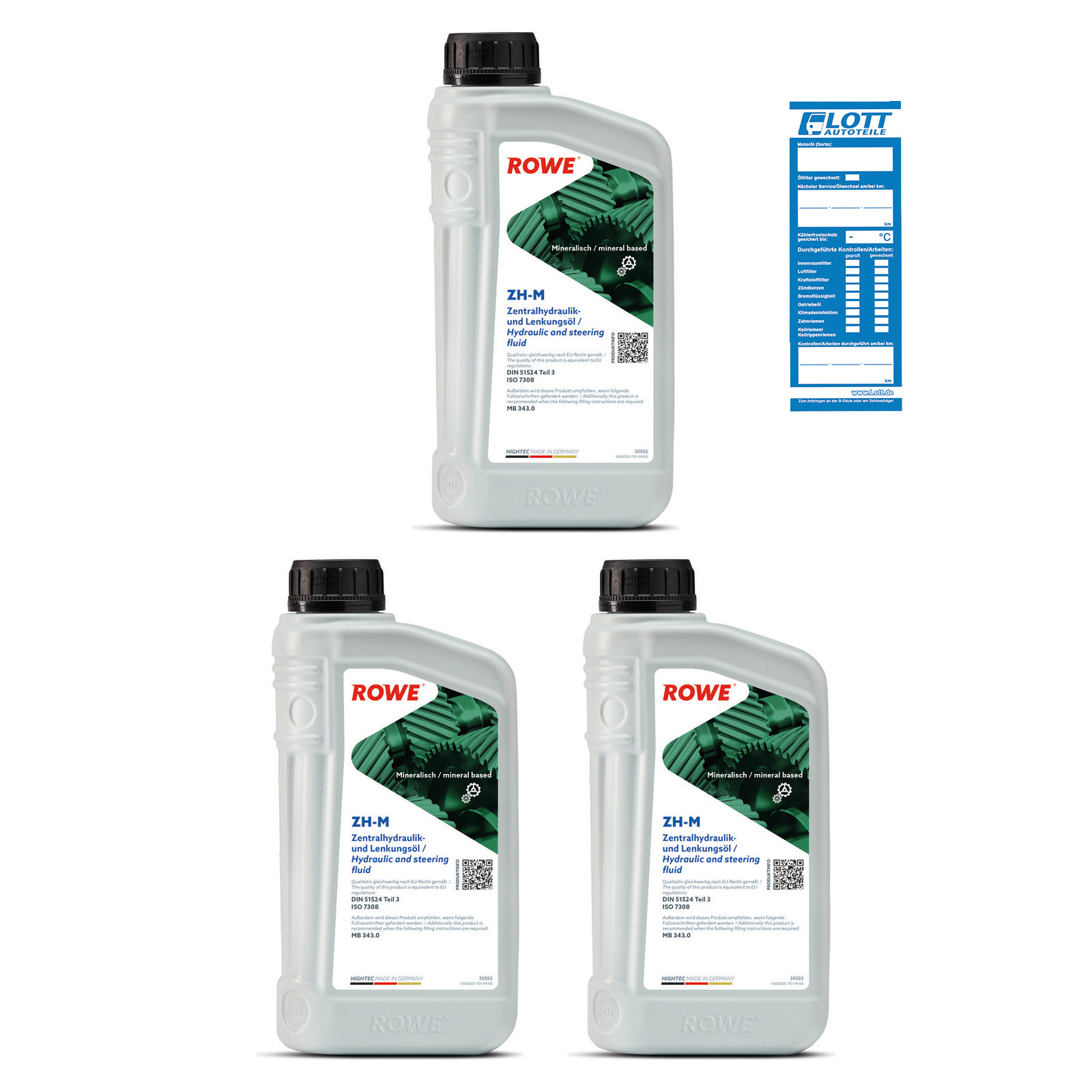 3x 1L ROWE Motoröl HIGHTEC ZH-M 30502-0010-99