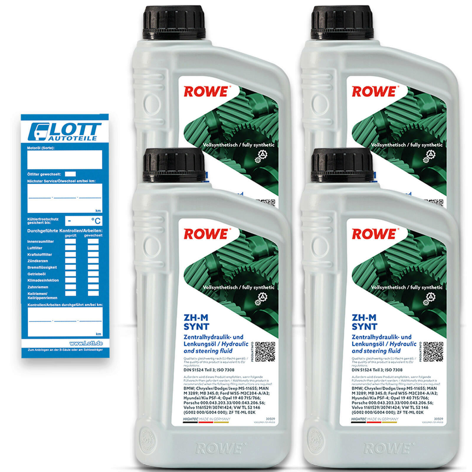 4L ROWE HIGHTEC ZH-M SYNT Hochleistungs-Hydrauliköl DIN 51524 Teil 3 ISO 7308