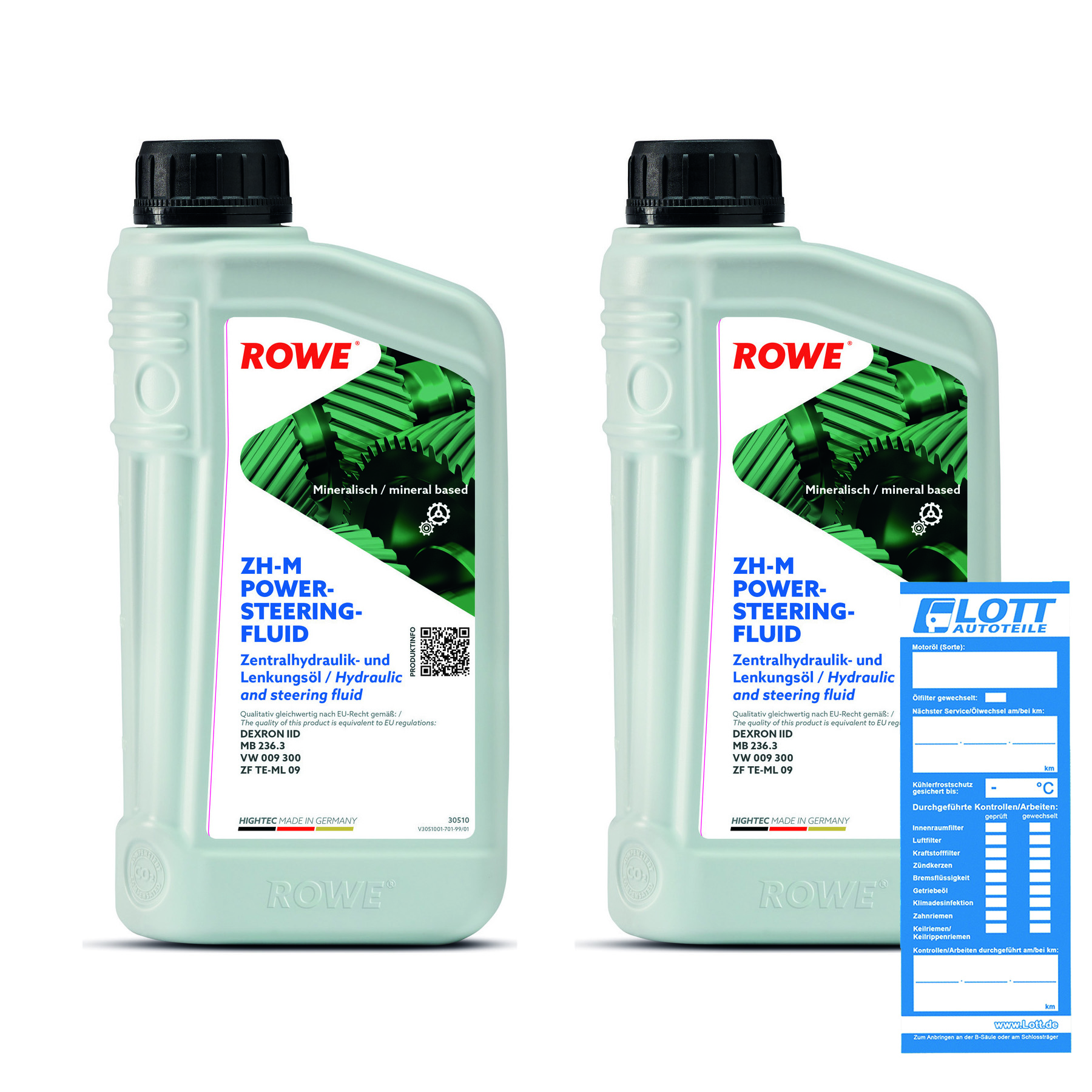 2x 1L ROWE Motoröl HIGHTEC ZH-M POWER-STEERING-FLUID 30510-0010-99