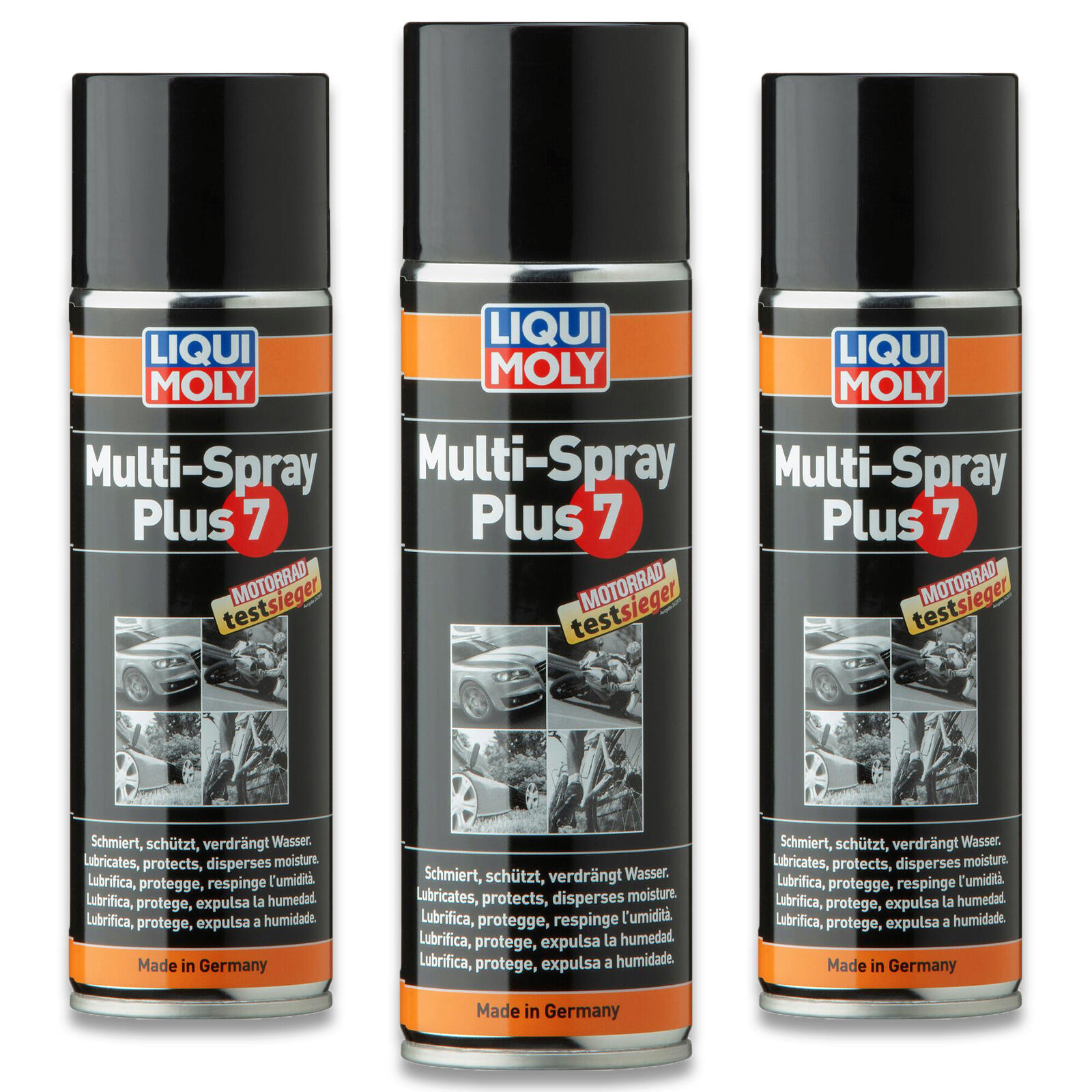 3x 300ml Liqui Moly Multi-Spray Plus 7 3304 Fettspray Multifunktionsspray