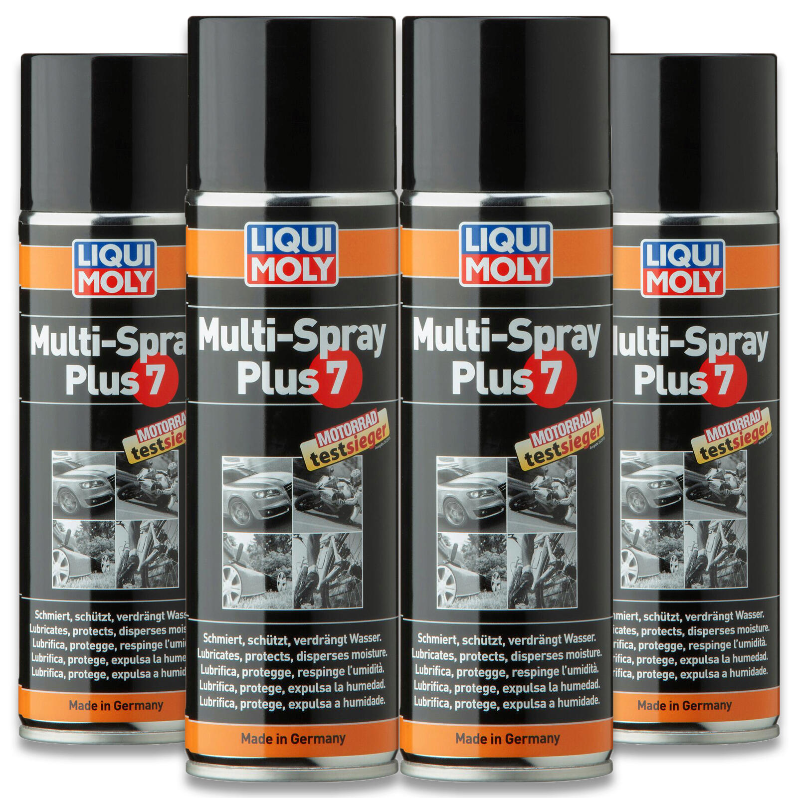 4x 300ml Liqui Moly Multi-Spray Plus 7 3304 Fettspray Multifunktionsspray