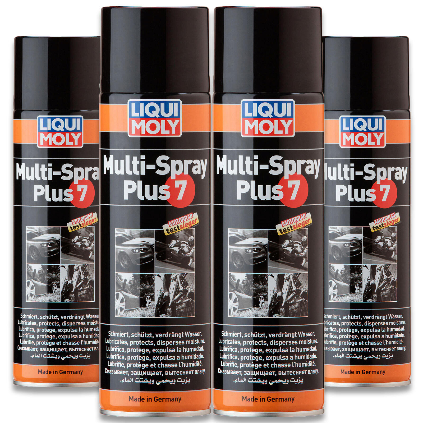 4x 500ml Liqui Moly Multi-Spray Plus 7 3305 Fettspray Multifunktionsspray