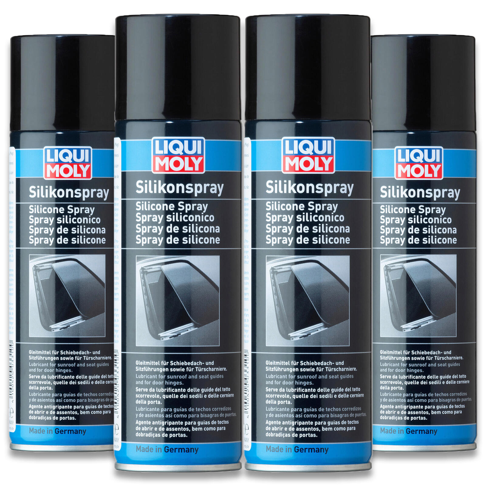 4x 300ml Liqui Moly 3310 Silikonspray Pflege- und Schutzmittel mineralöl...