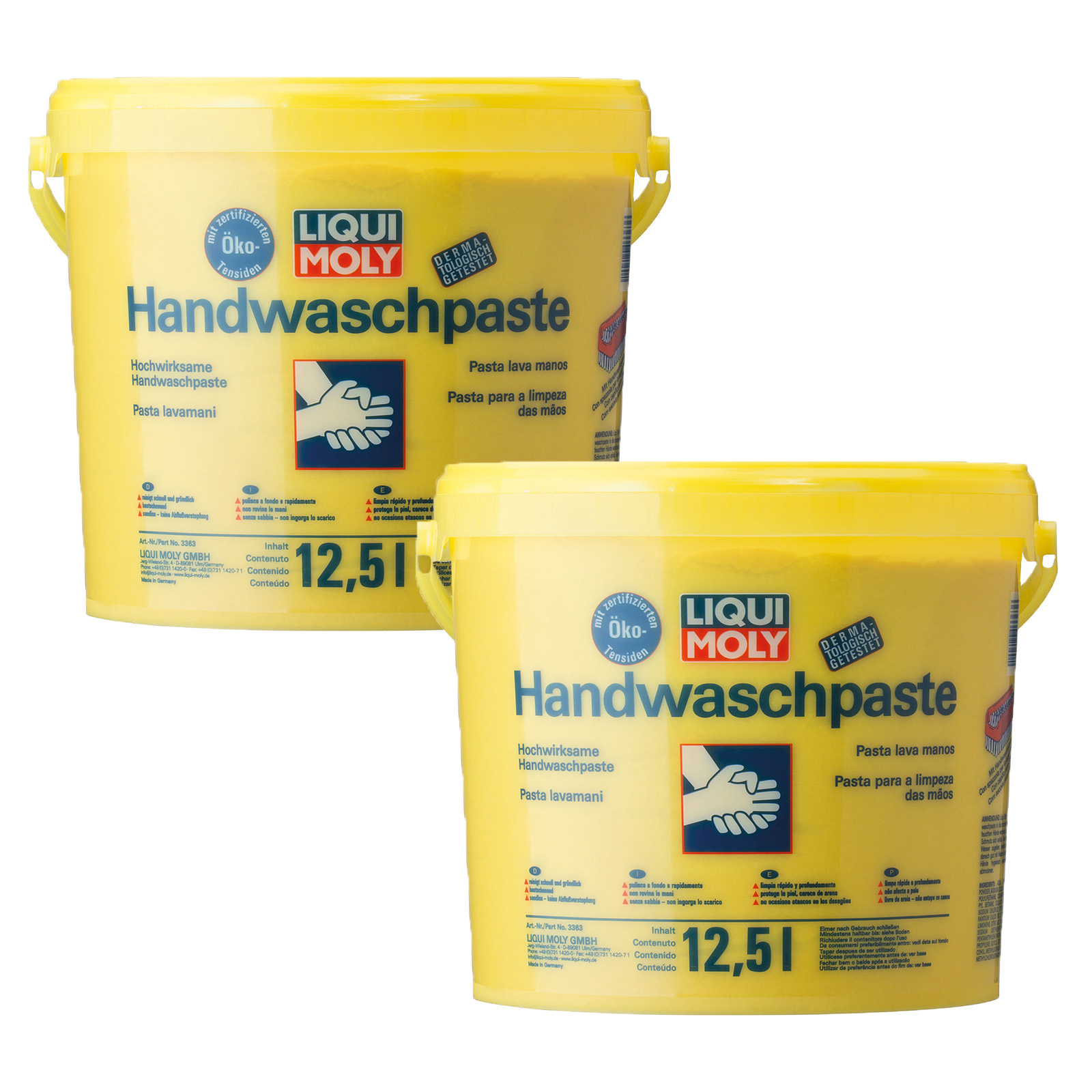 2x LIQUI MOLY Handwaschpaste passend für schonende Handreinigung auf Holzmehlbasis 3363