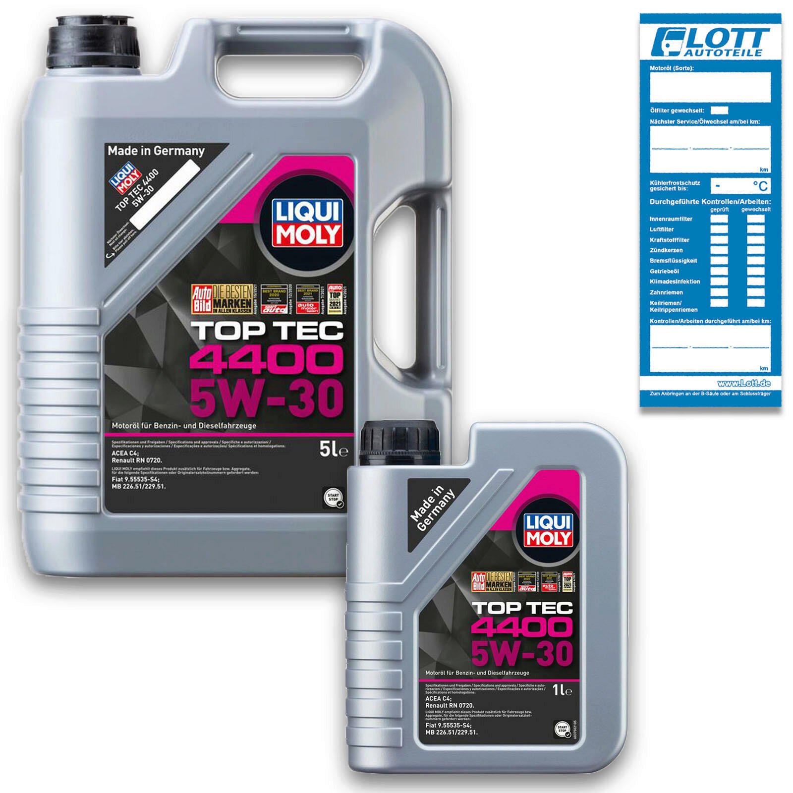 6 Liter Liqui Moly Motorenöl Motoröl Motorenoel Oil Ö Top Tec ...