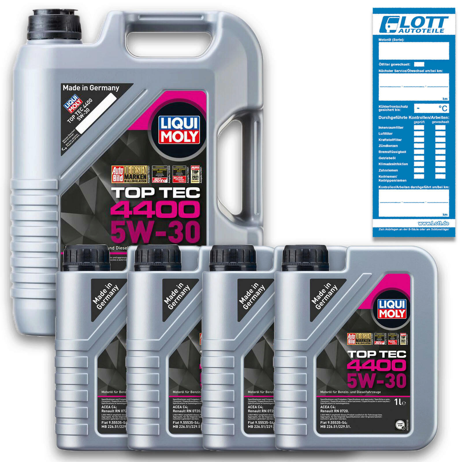 9 Liter Liqui Moly Motorenöl Motoröl Motorenoel Oil Ö Top Tec ...