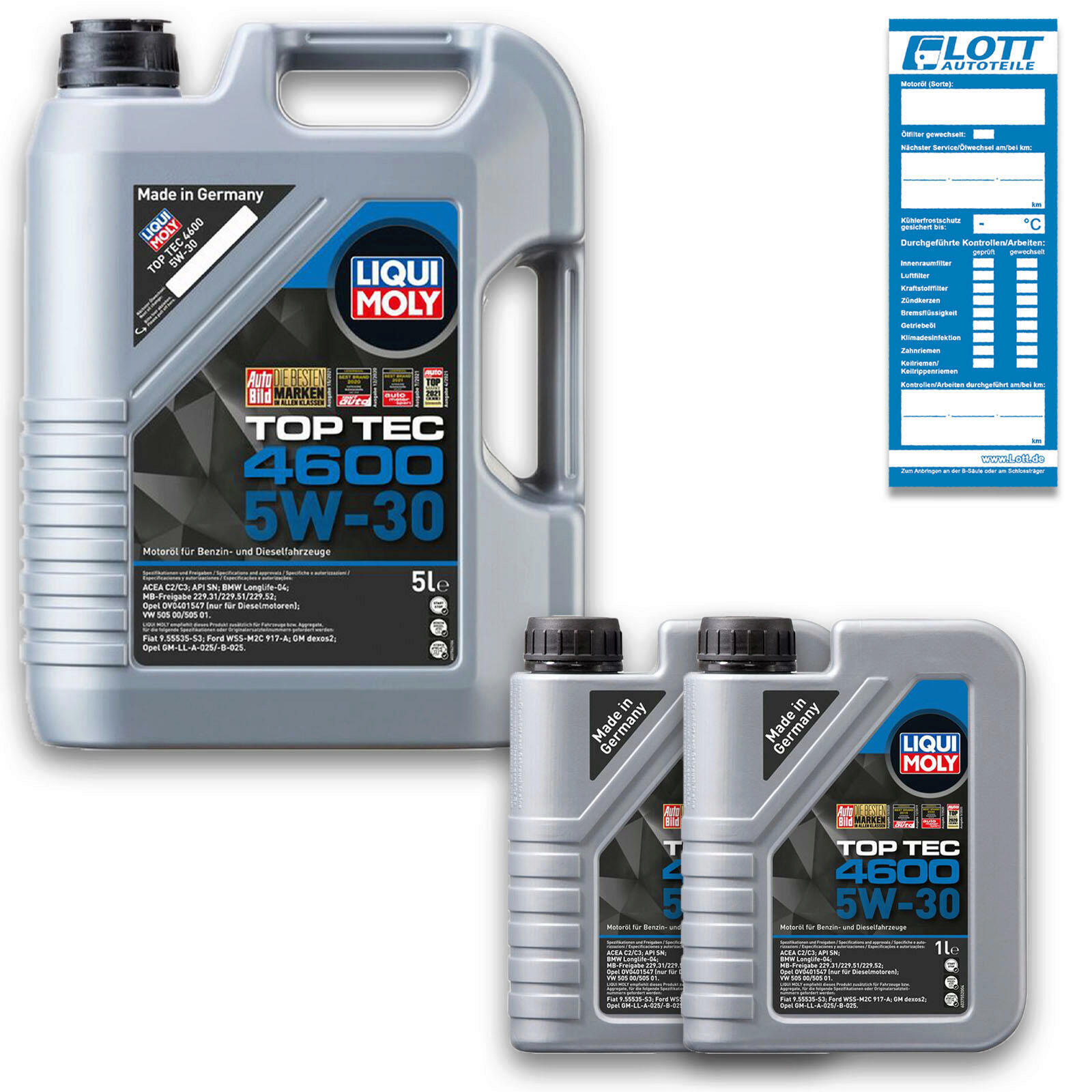 7 Liter Liqui Moly Motoren&ouml;l Motor&ouml;l Top Tec 4600 5W-30 Mot...