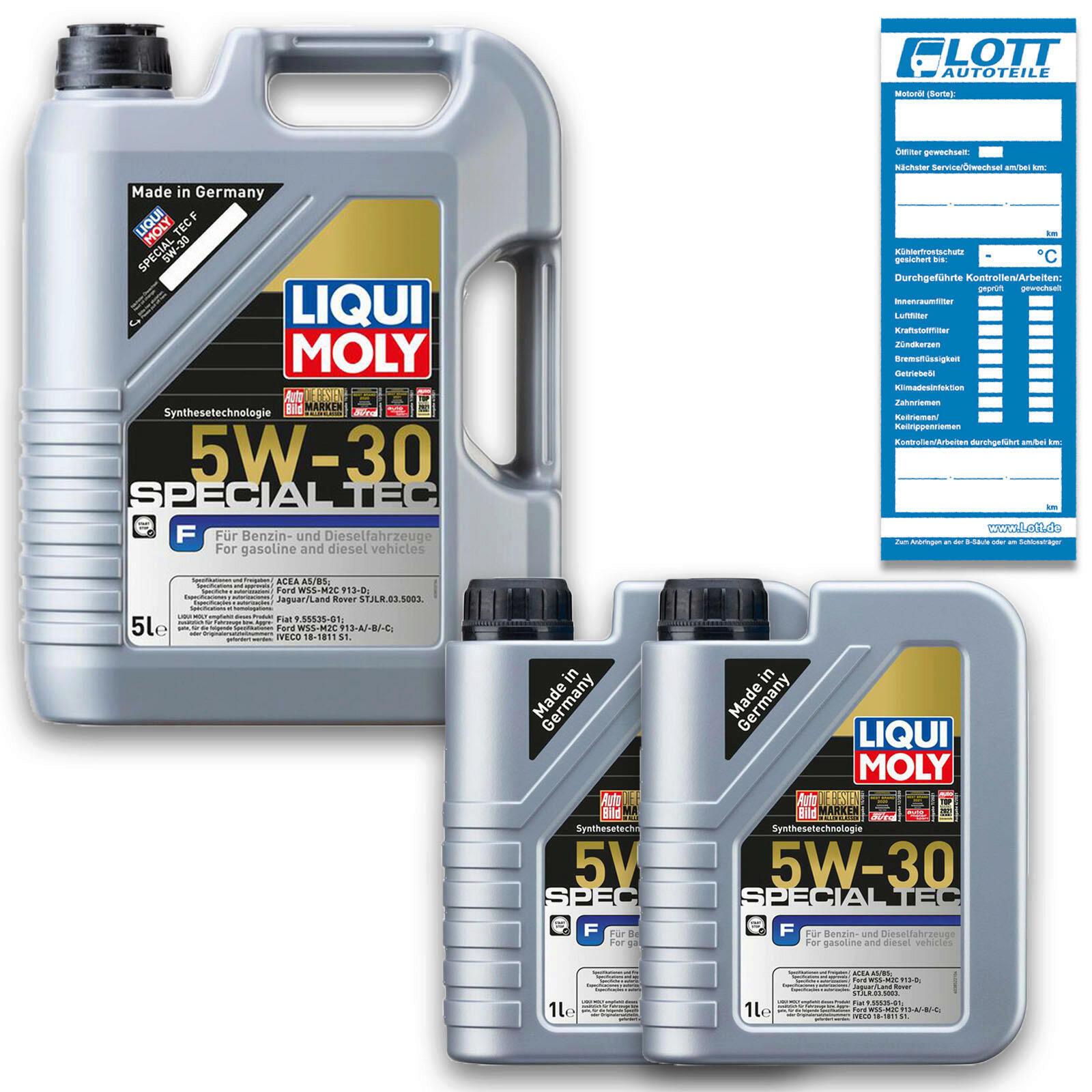 7L Liqui Moly Special Tec F 5W-30 Motoröl ACEA A5/B5 Ford WSS-M2C 913-D ...
