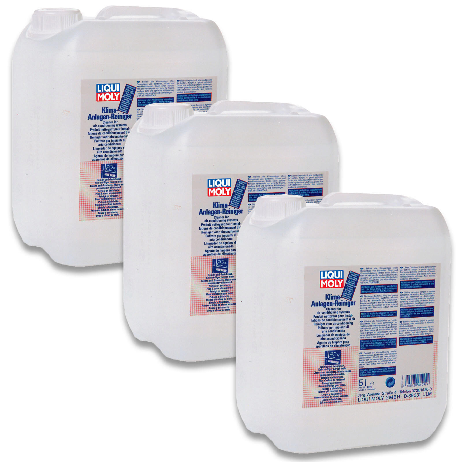 3x 5l Liqui Moly Klimaanlagenreiniger 4091Desinfektion Reiniger