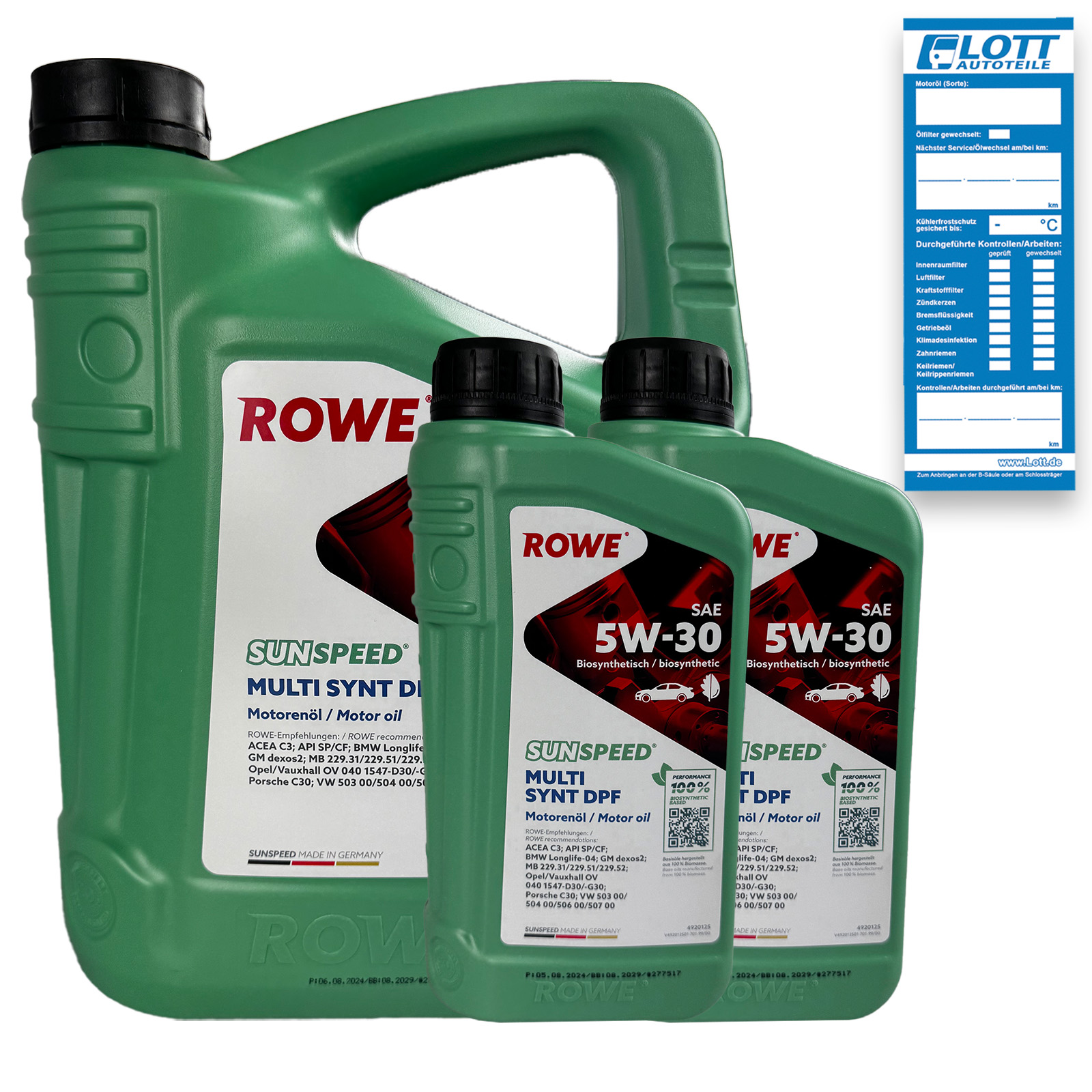 5L Rowe SUNSPEED MULTI SYNT DPF SAE 5W-30 Motorenöl ACEA C3 API SP/CF GM dexos2