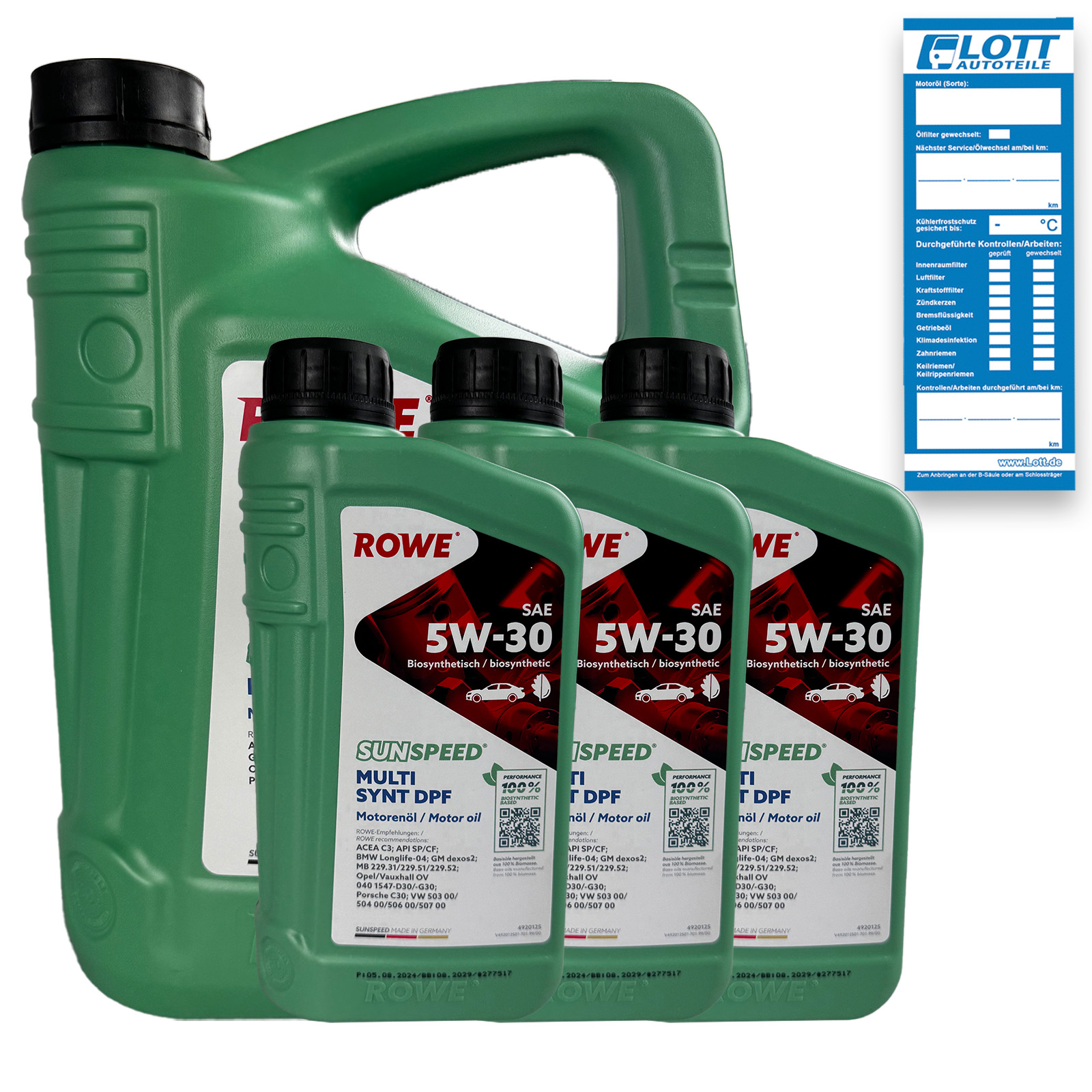 5L Rowe SUNSPEED MULTI SYNT DPF SAE 5W-30 Motorenöl ACEA C3 API SP/CF GM...